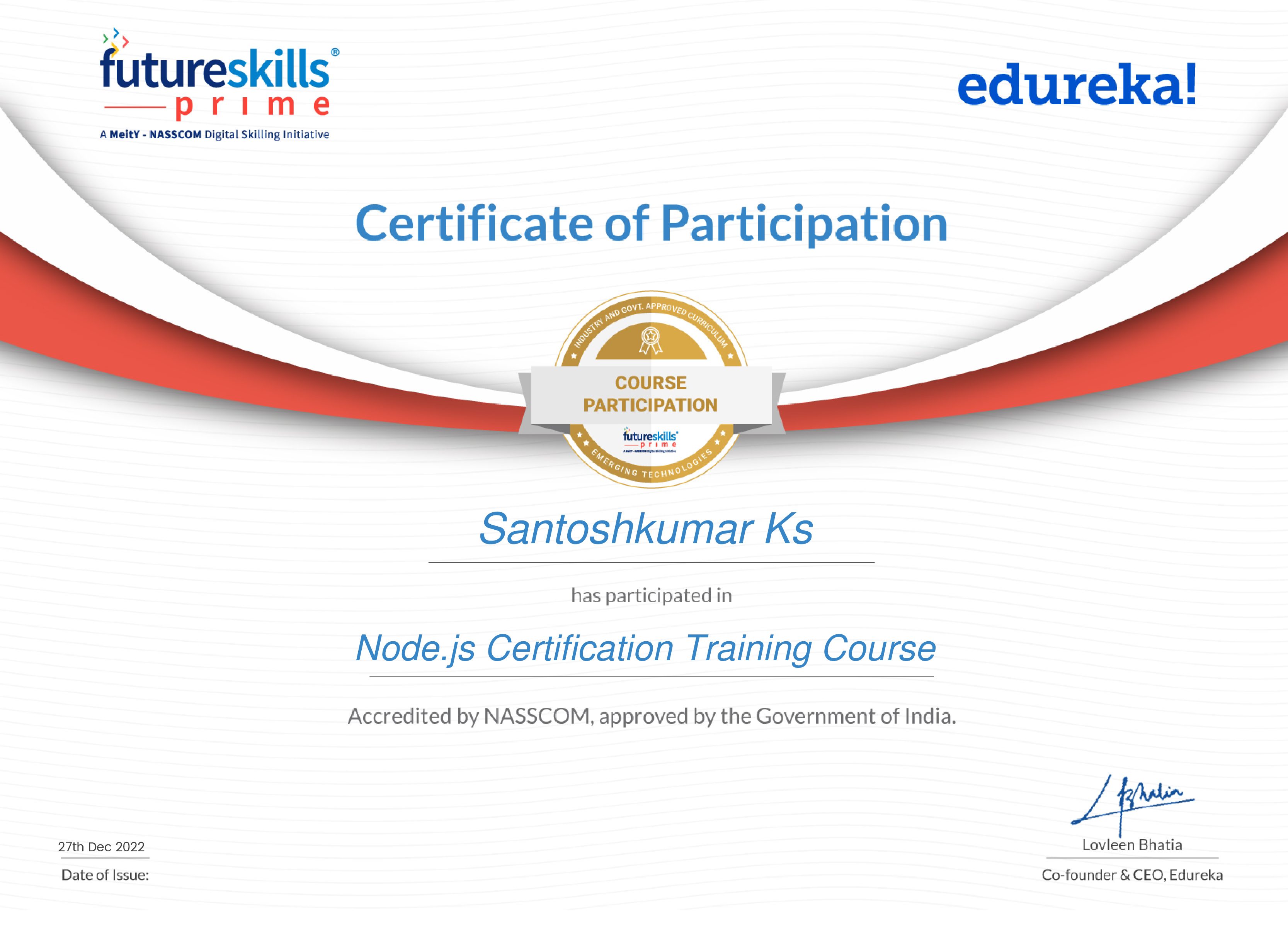 certificate!