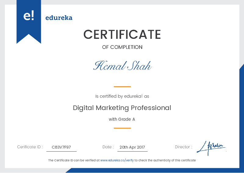 certificate!