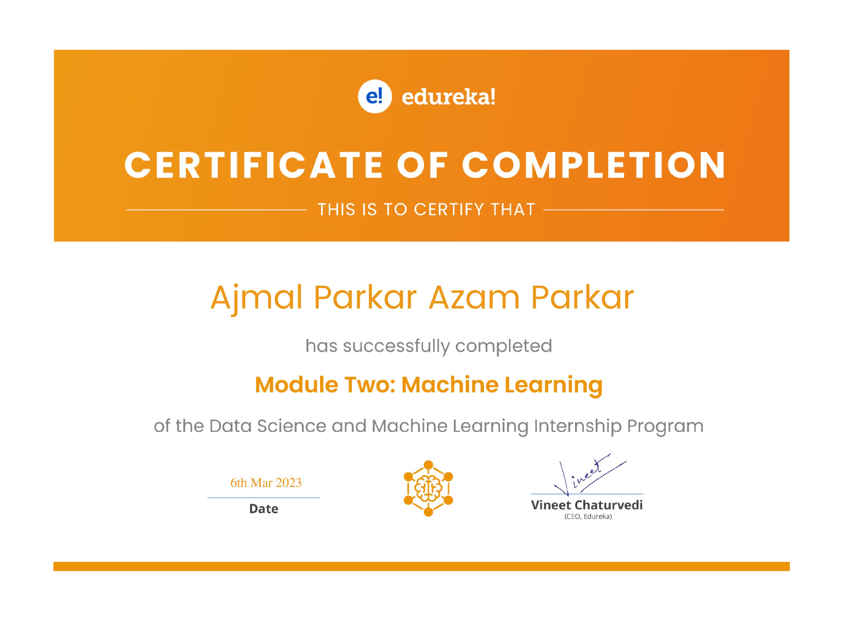 certificate!