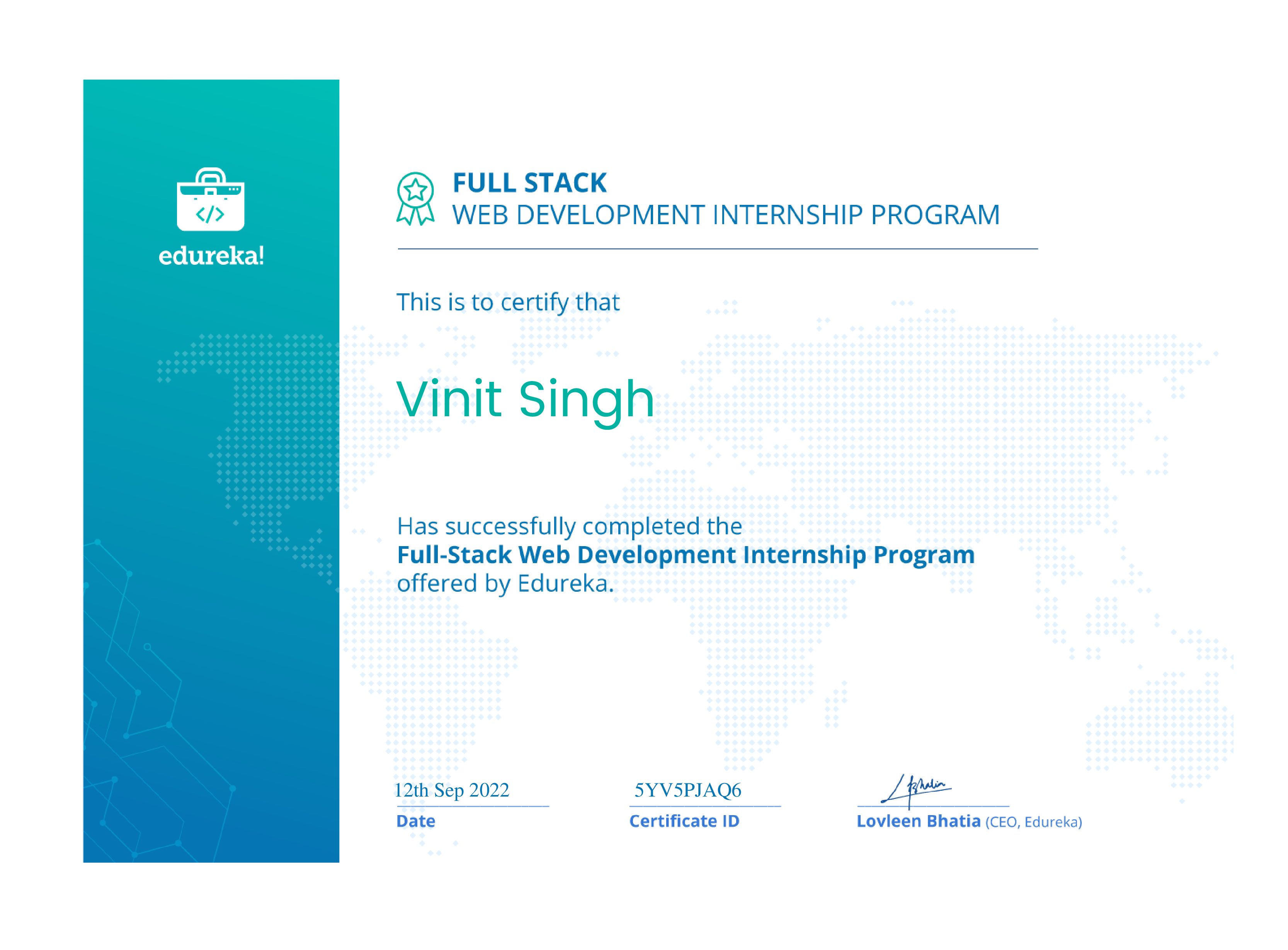 certificate!