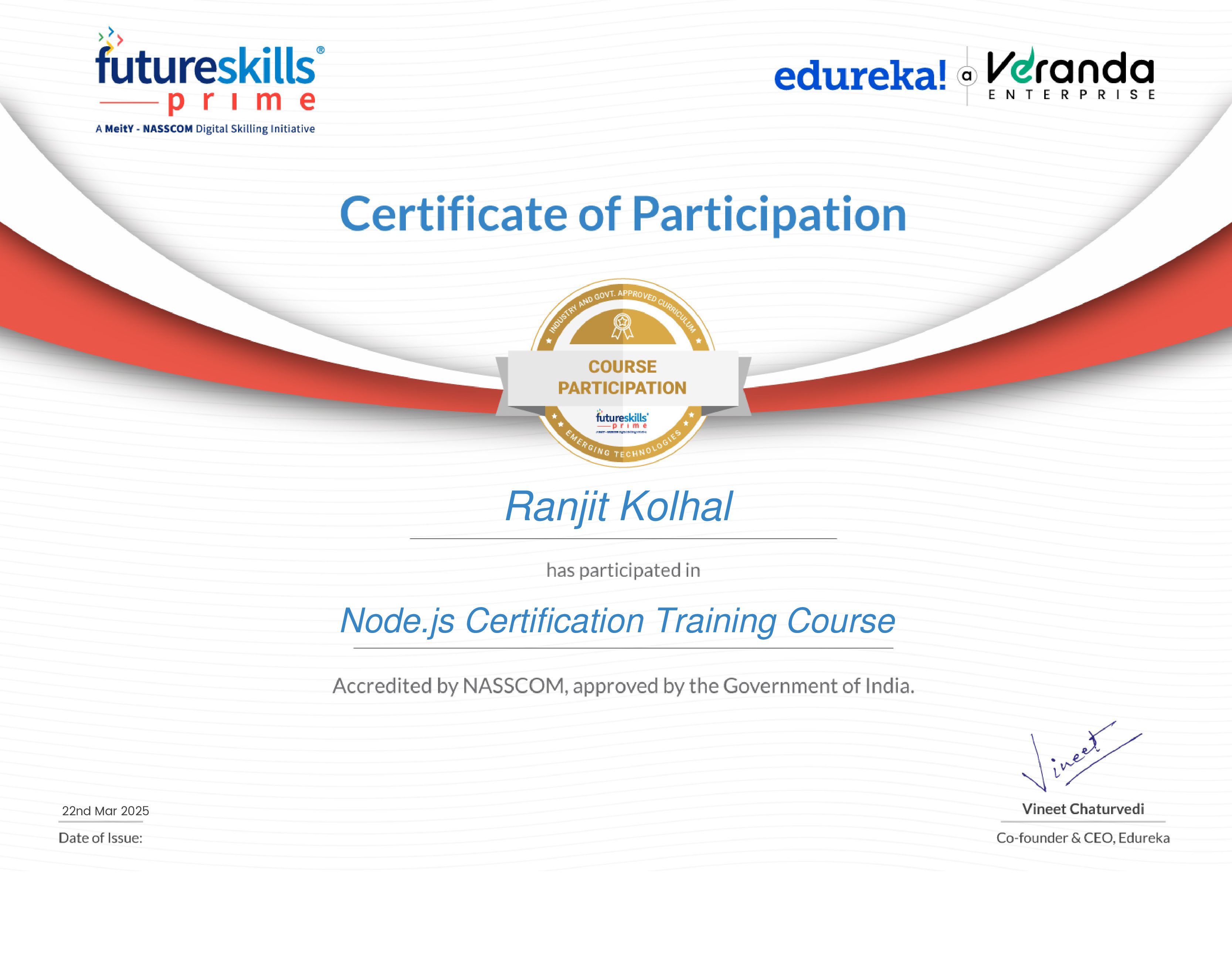 certificate!