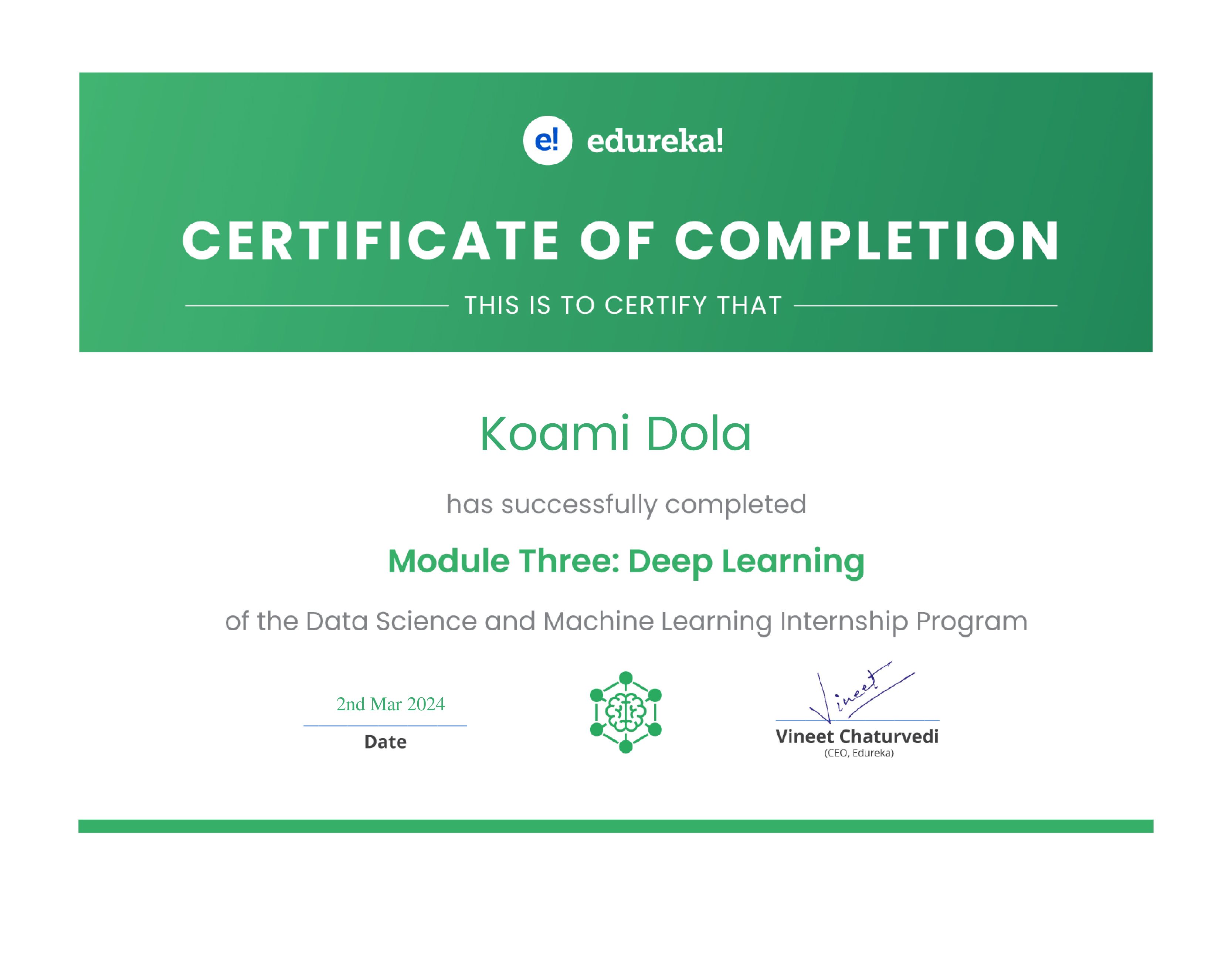 certificate!