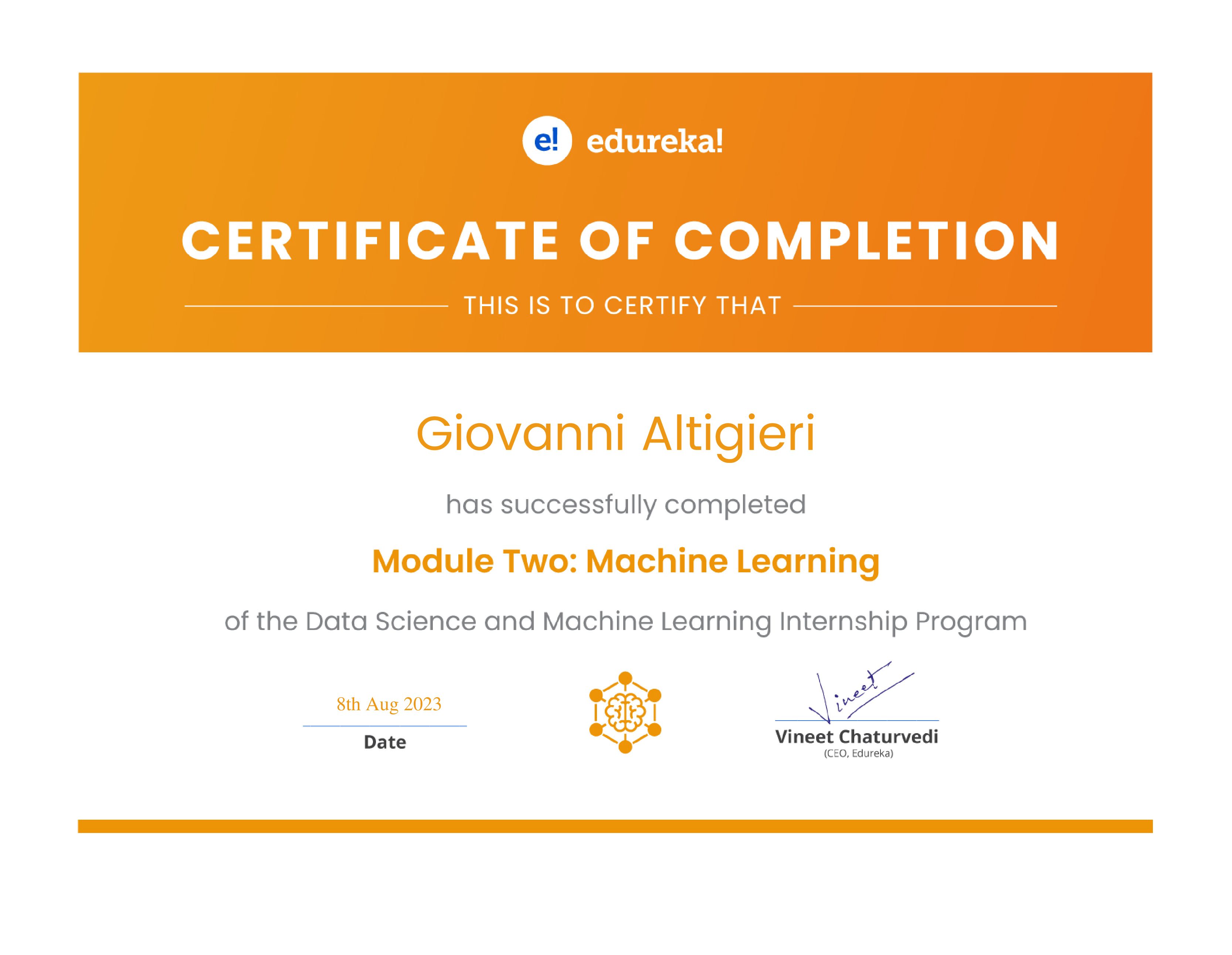 certificate!