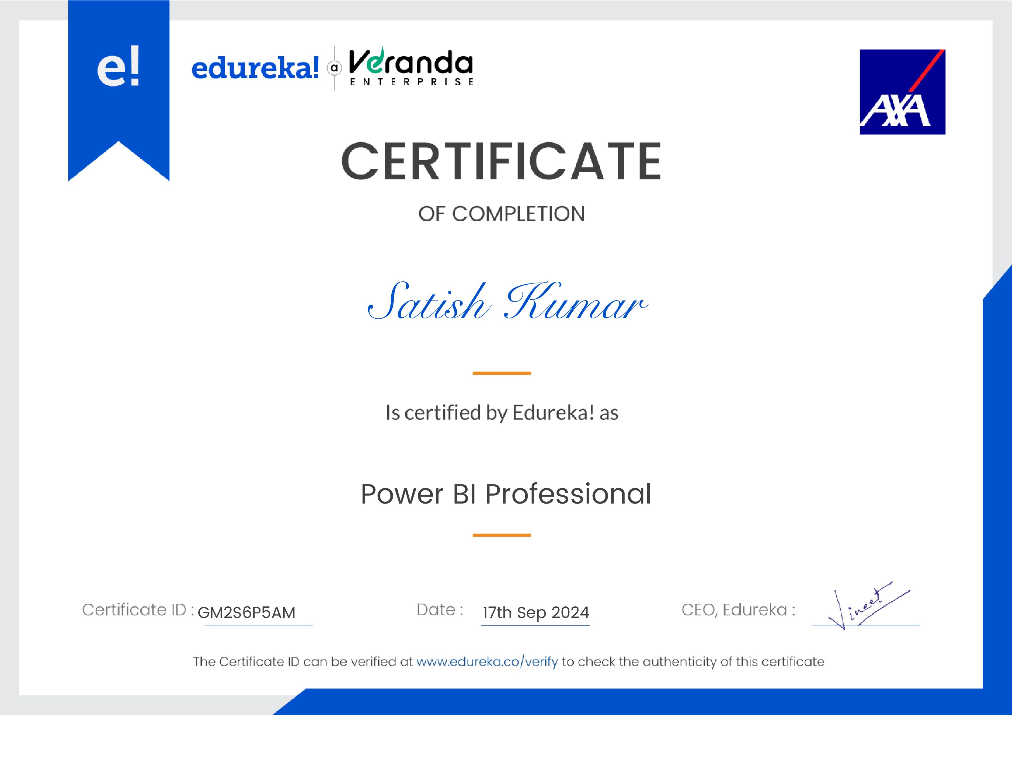 certificate!
