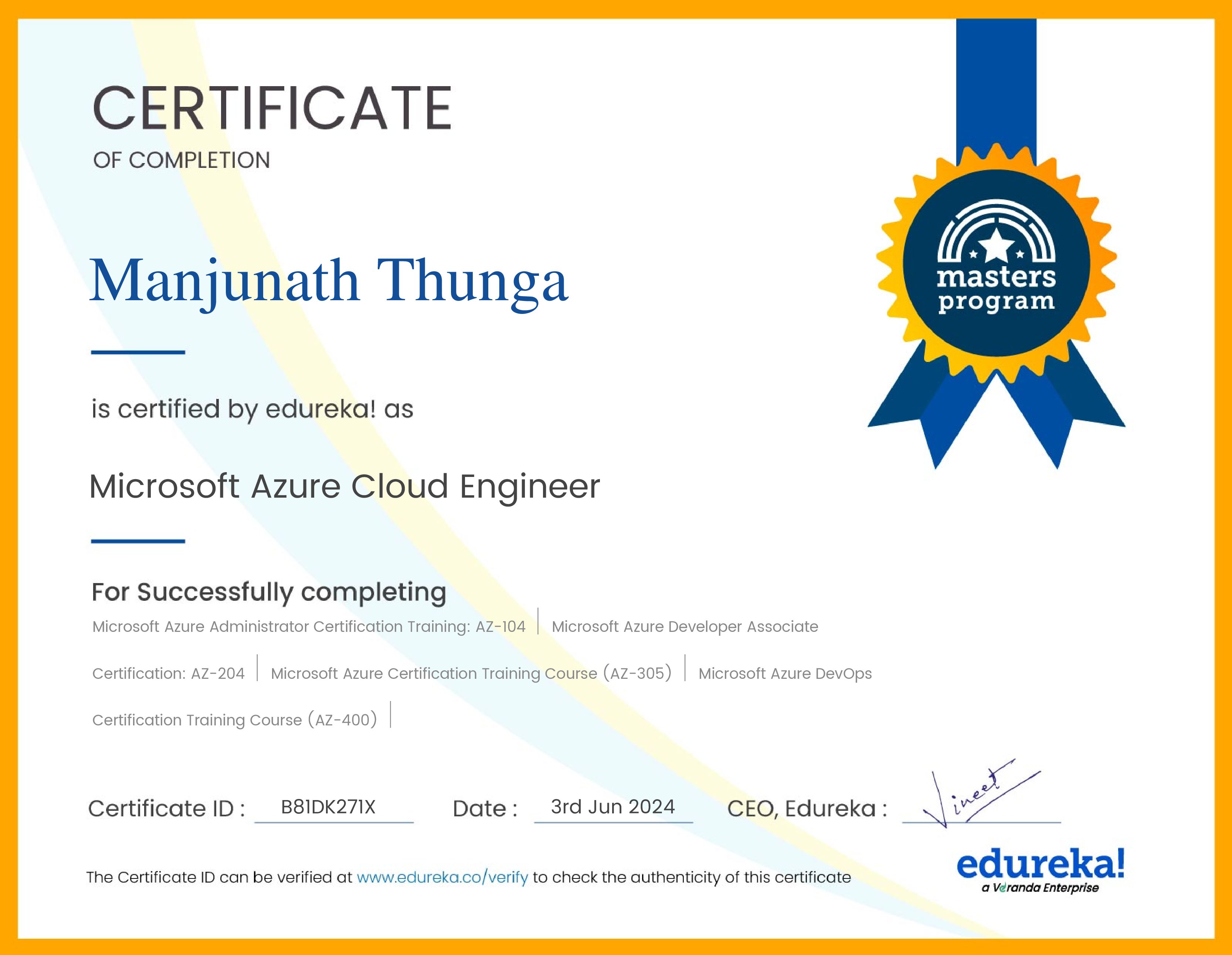 certificate!