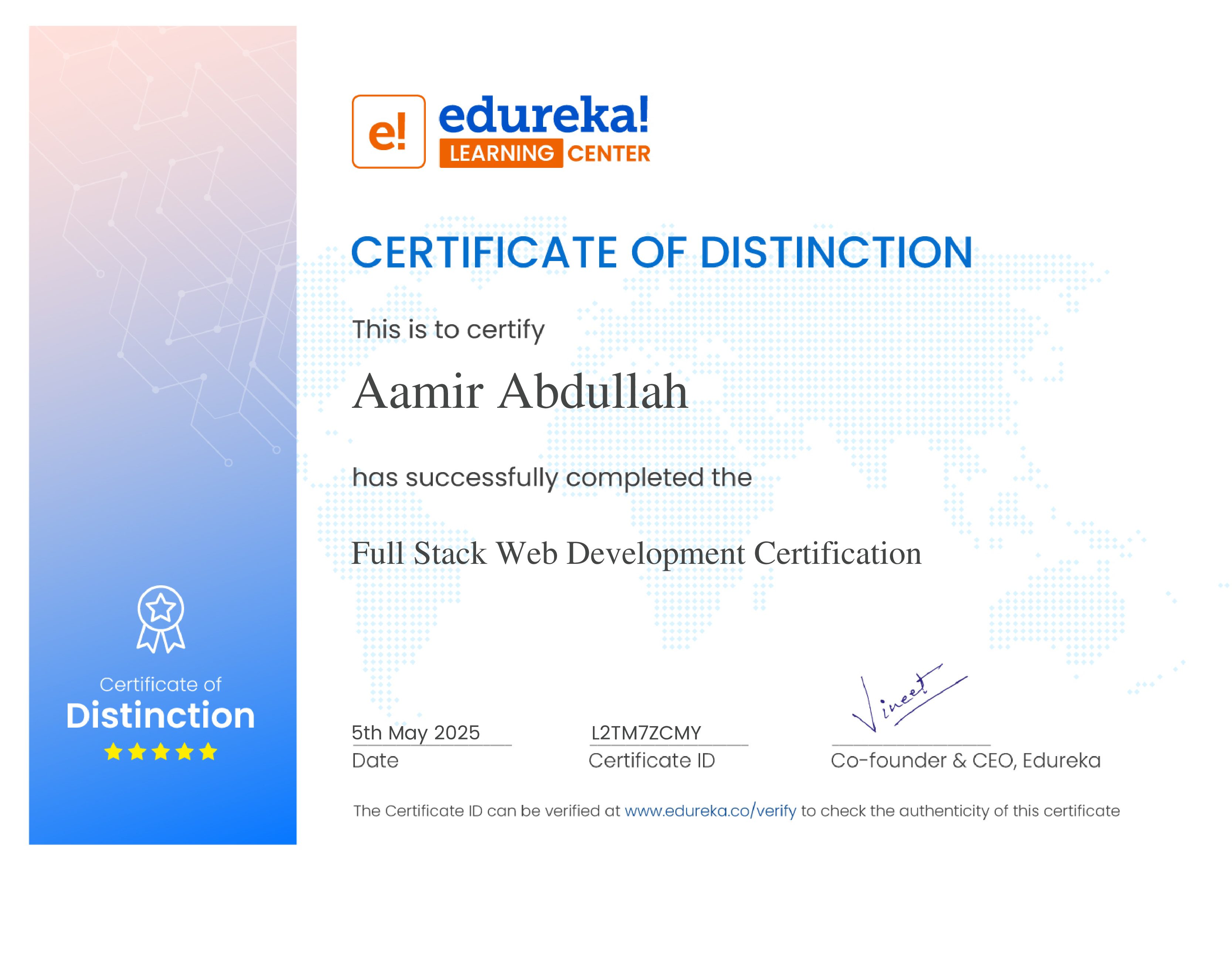 certificate!