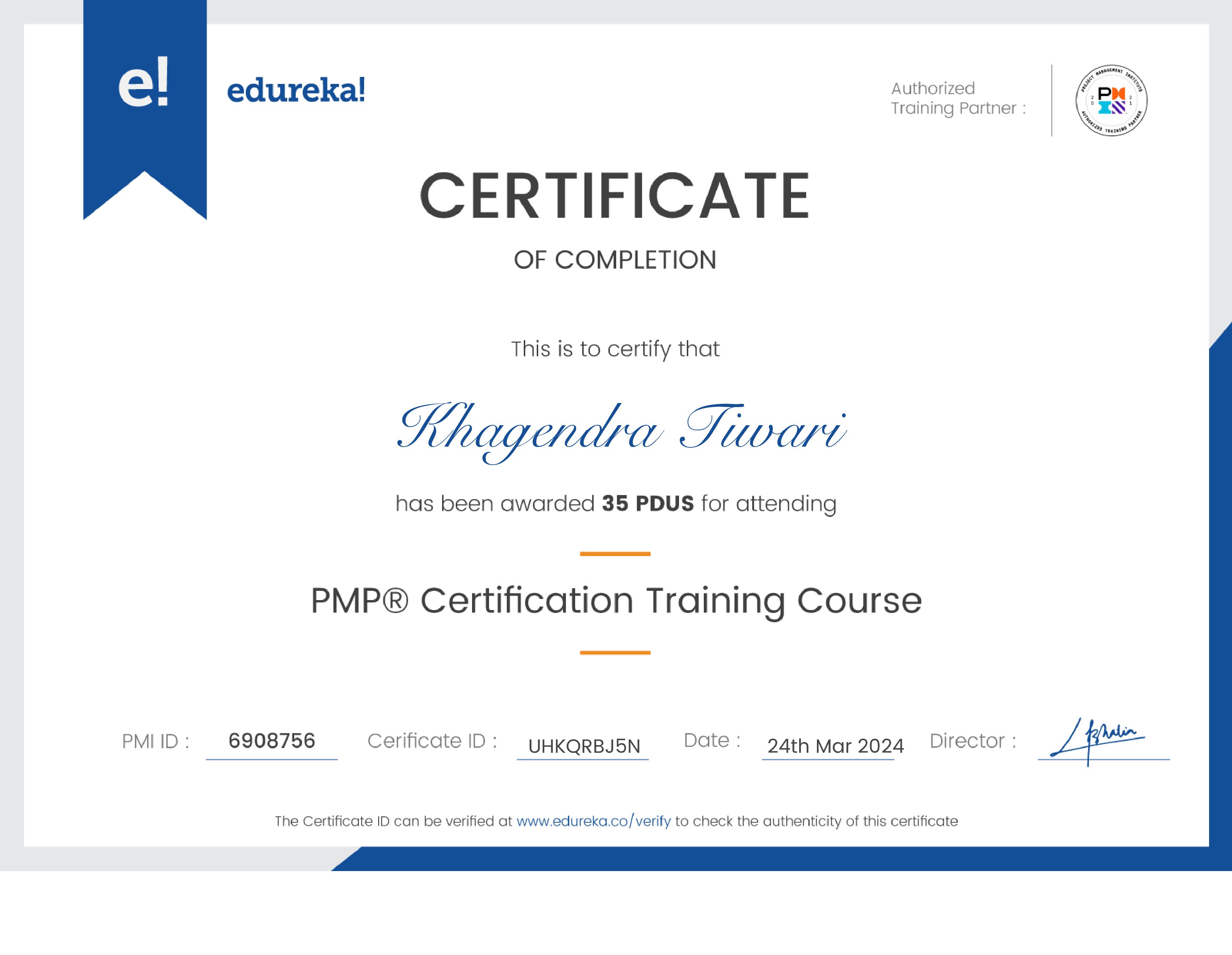 certificate!