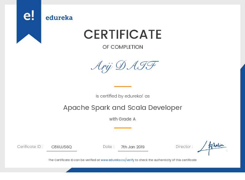 certificate!