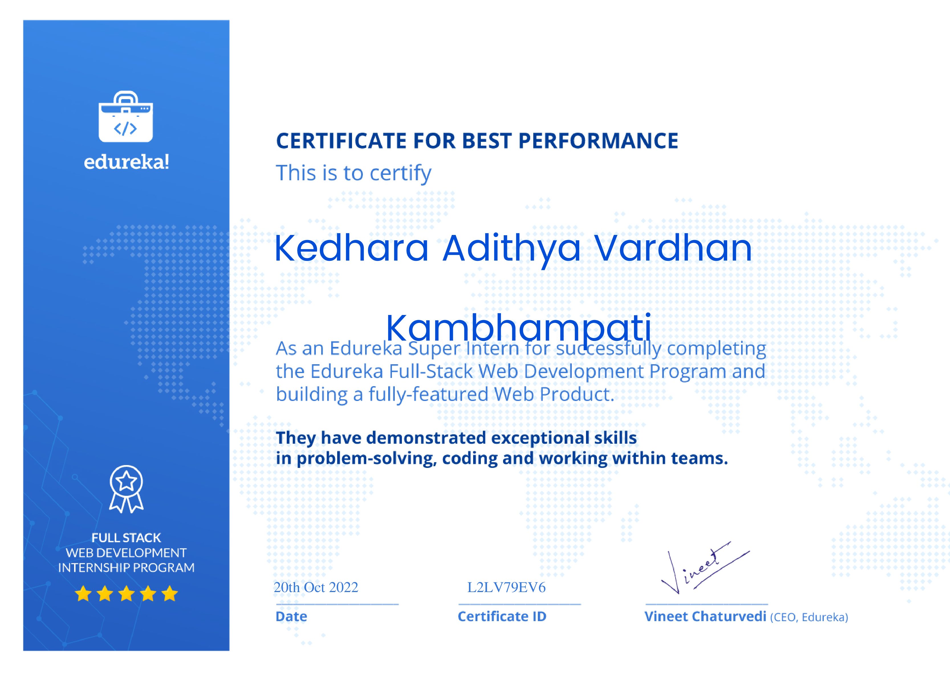 certificate!