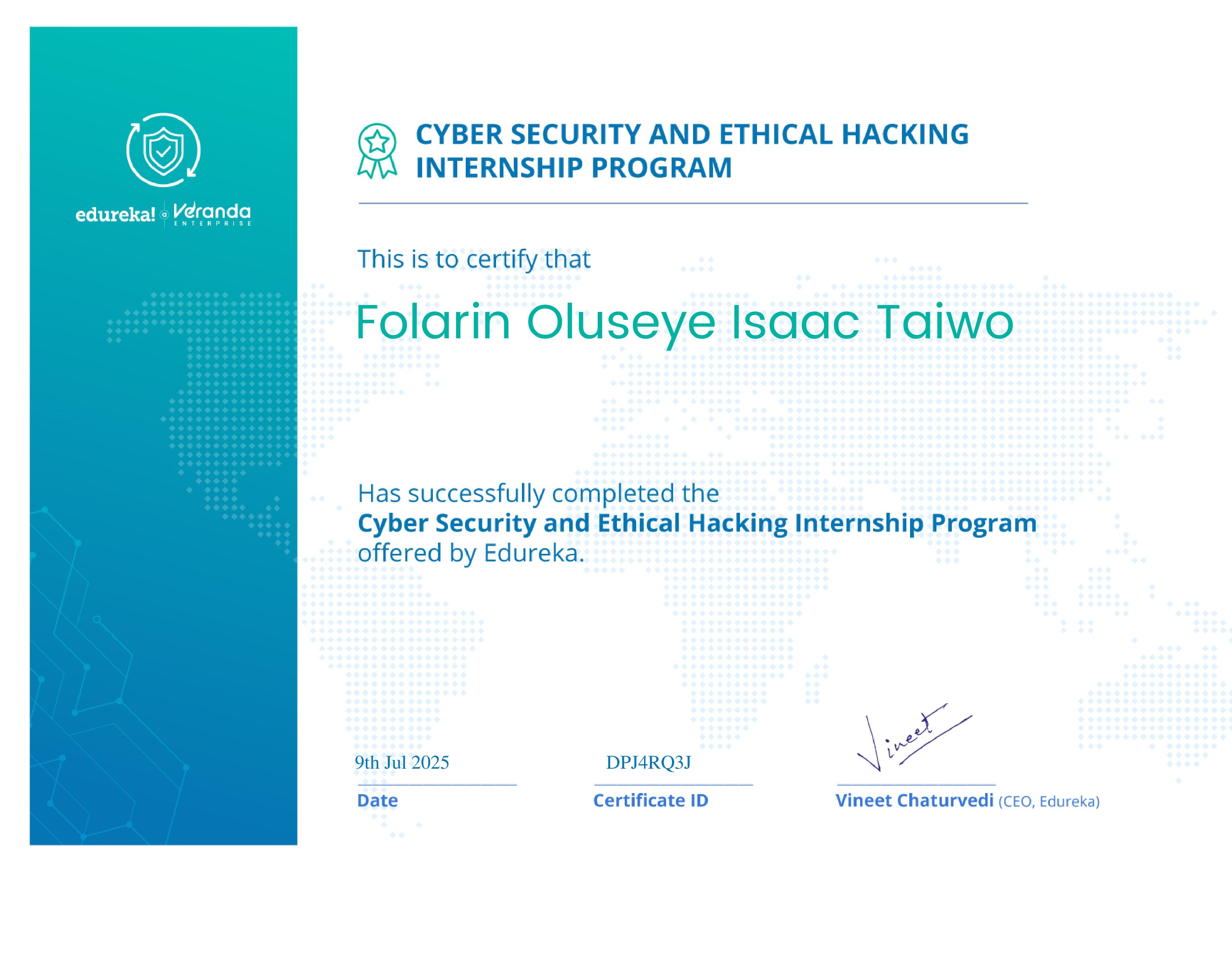 certificate!
