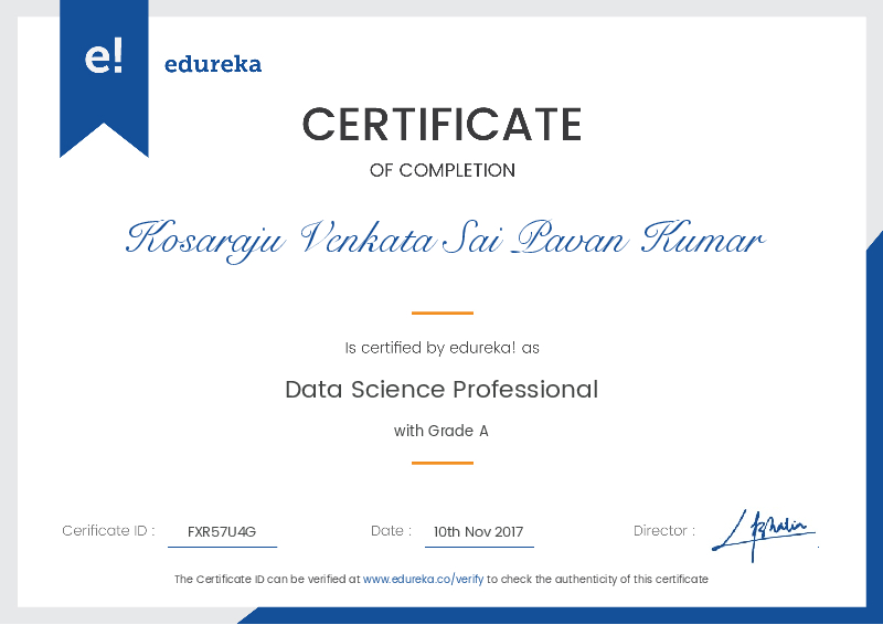 certificate!