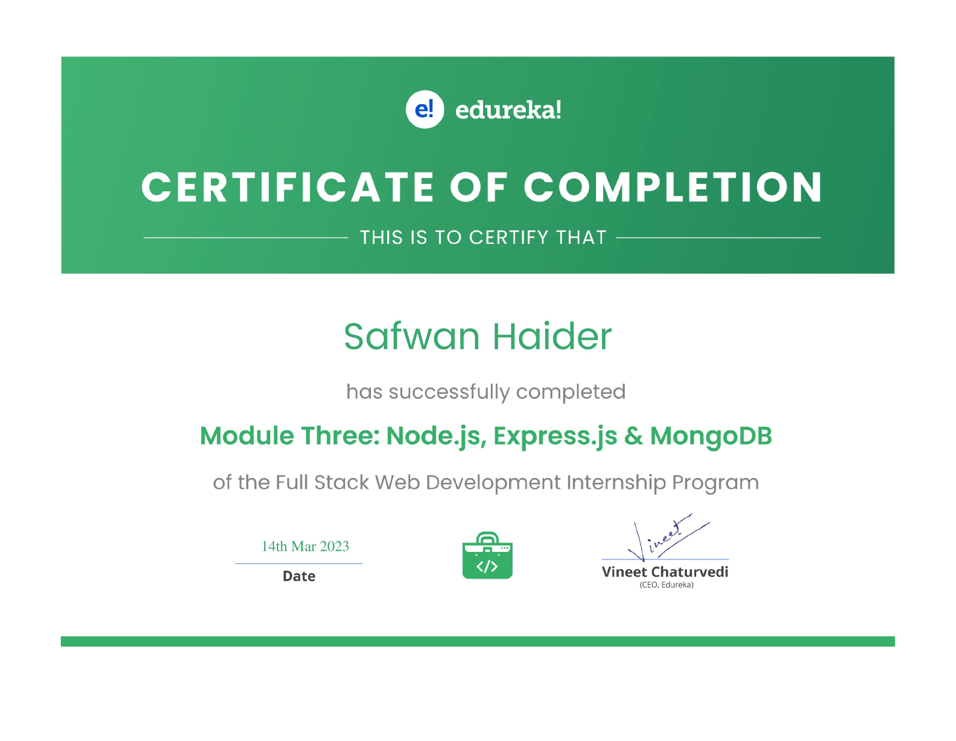 certificate!