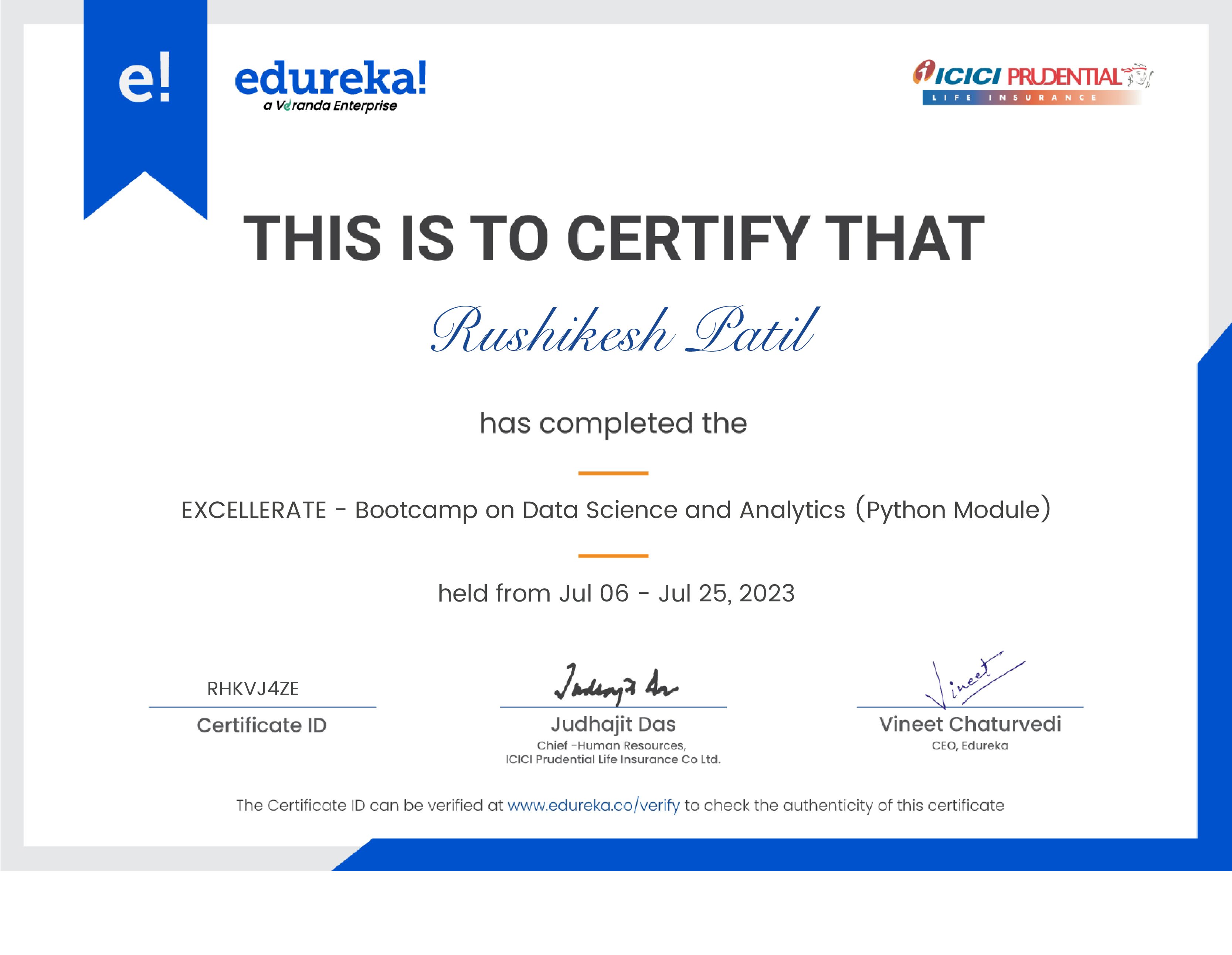 certificate!