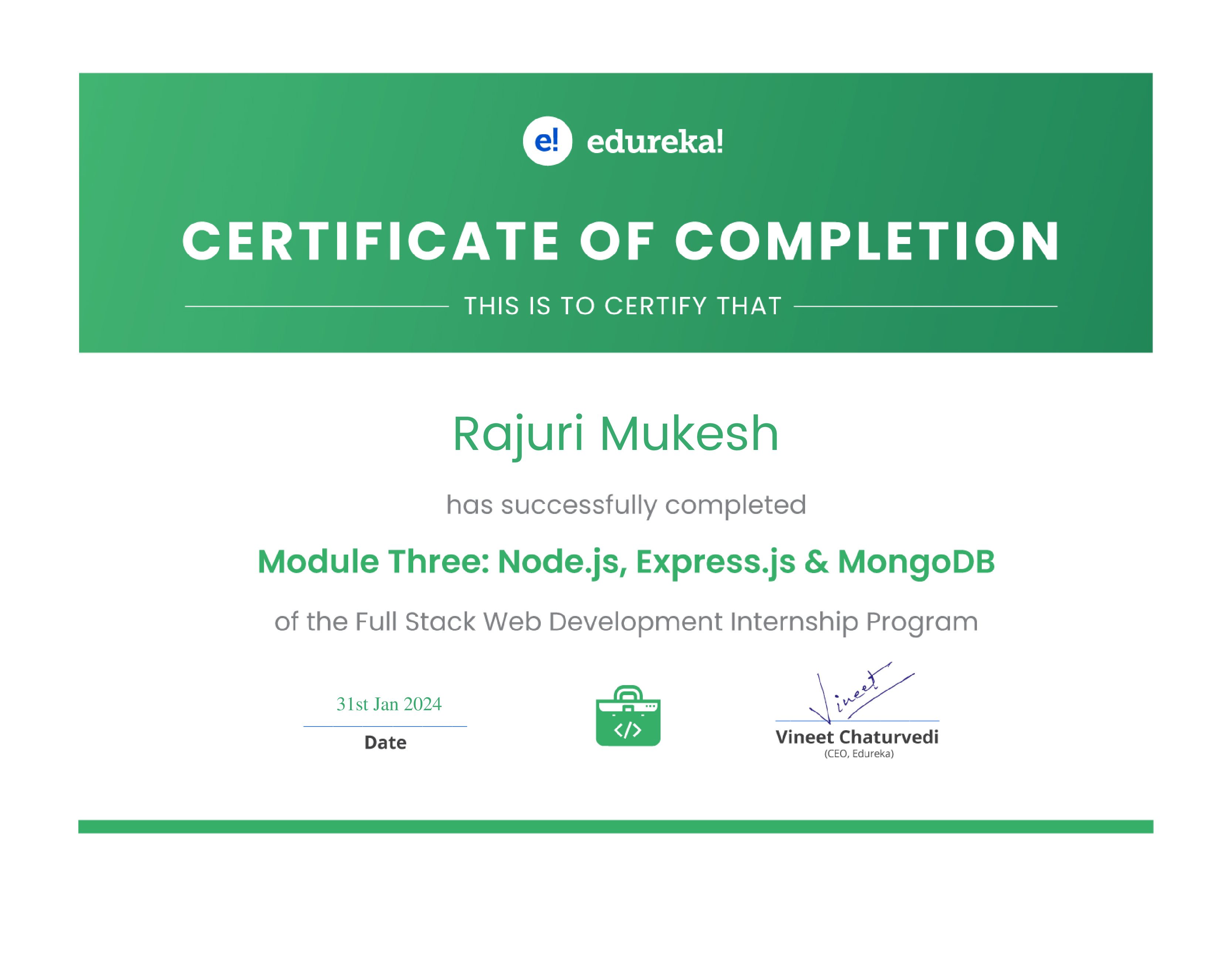 certificate!