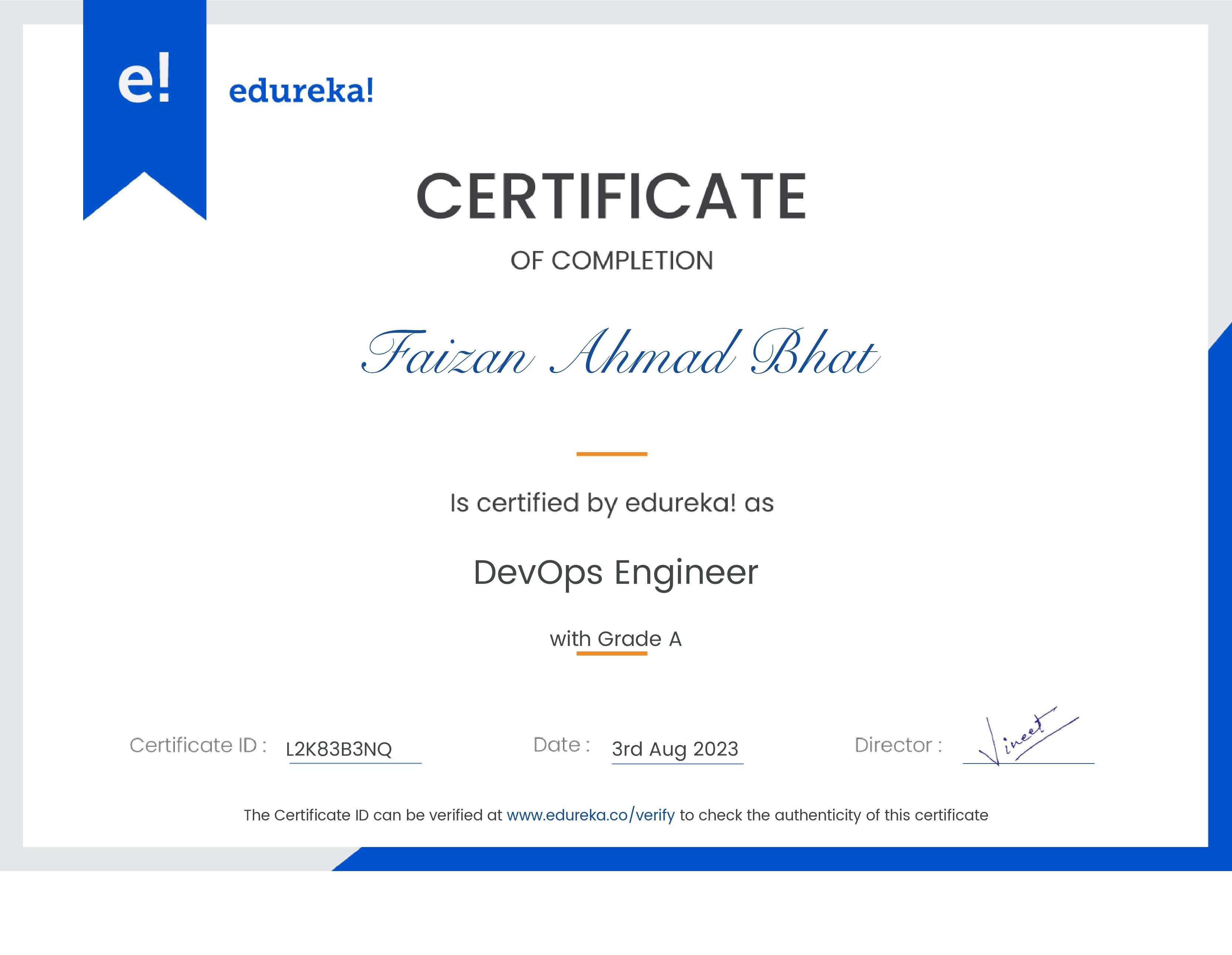 certificate!