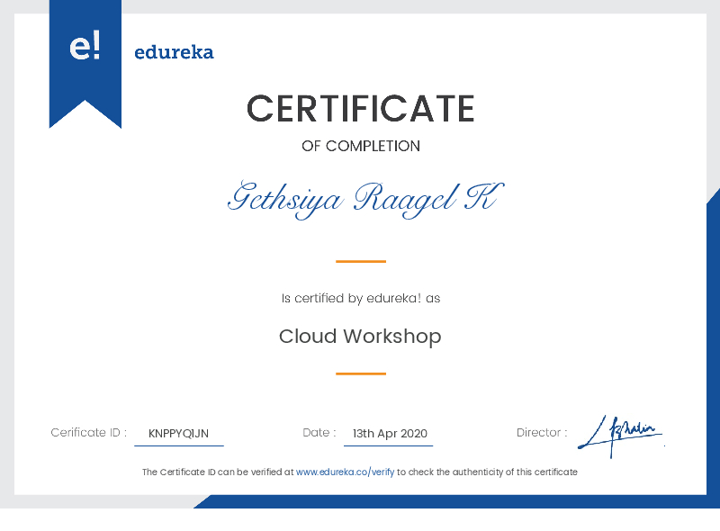 certificate!
