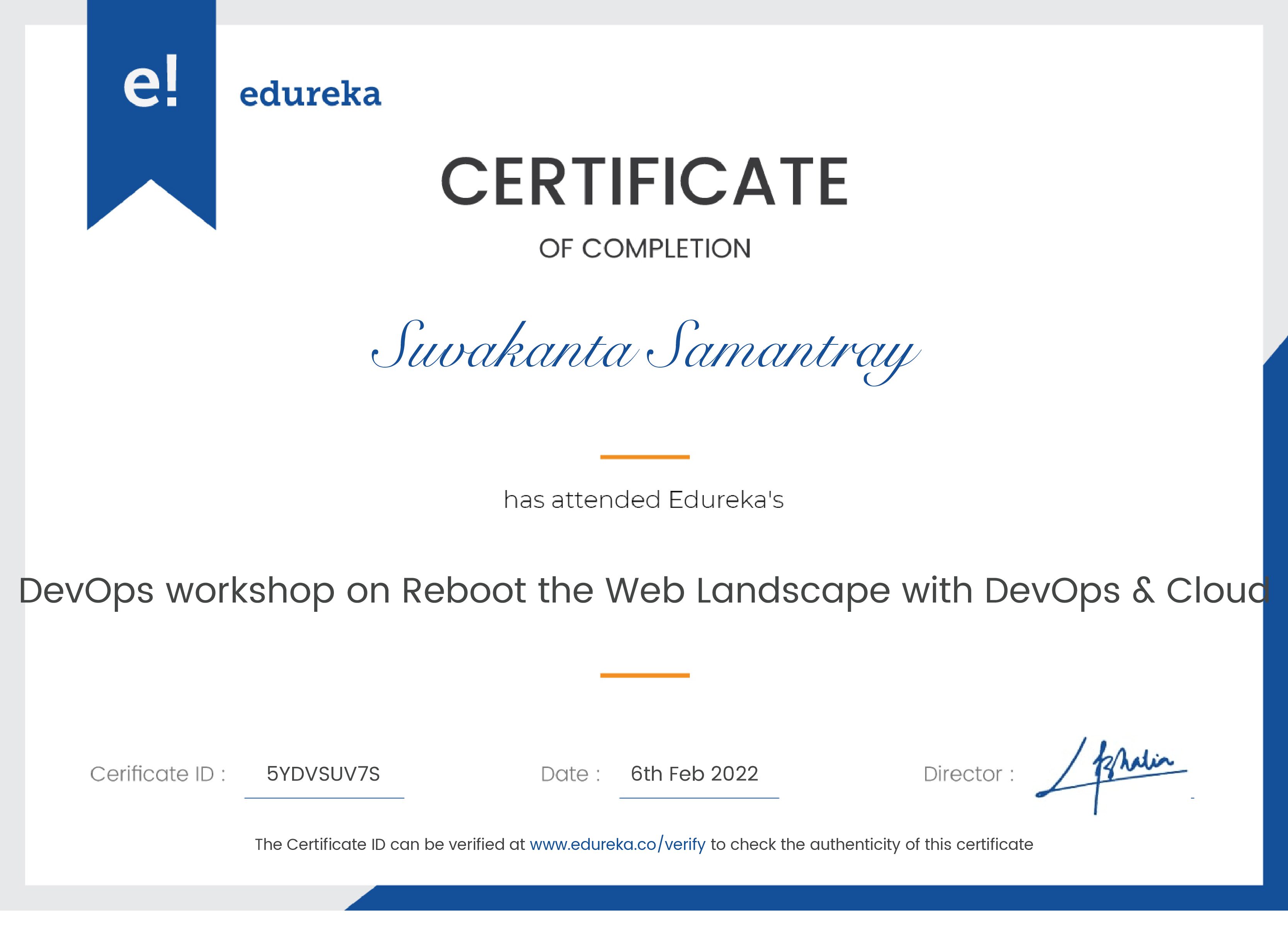 certificate!
