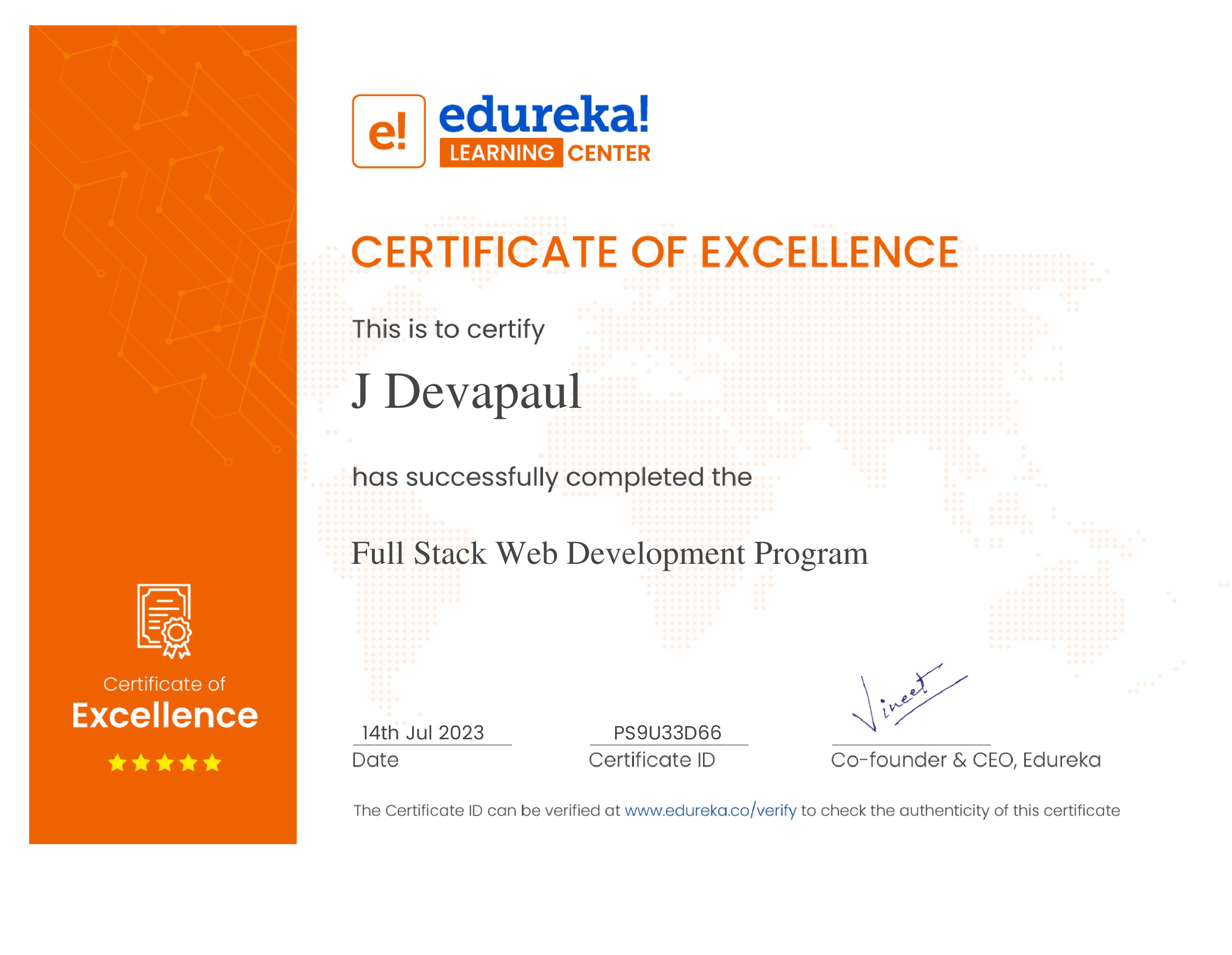 certificate!