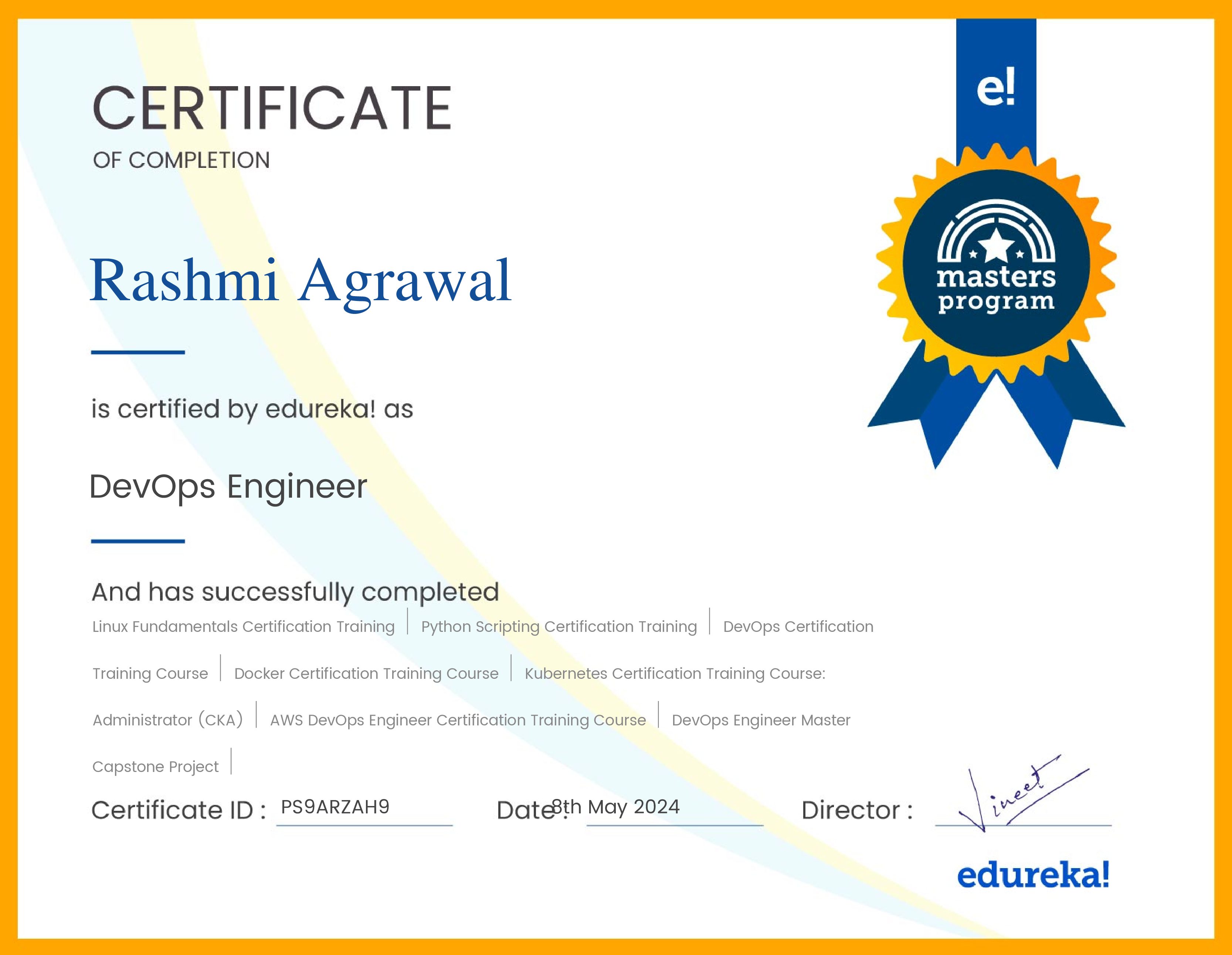 certificate!