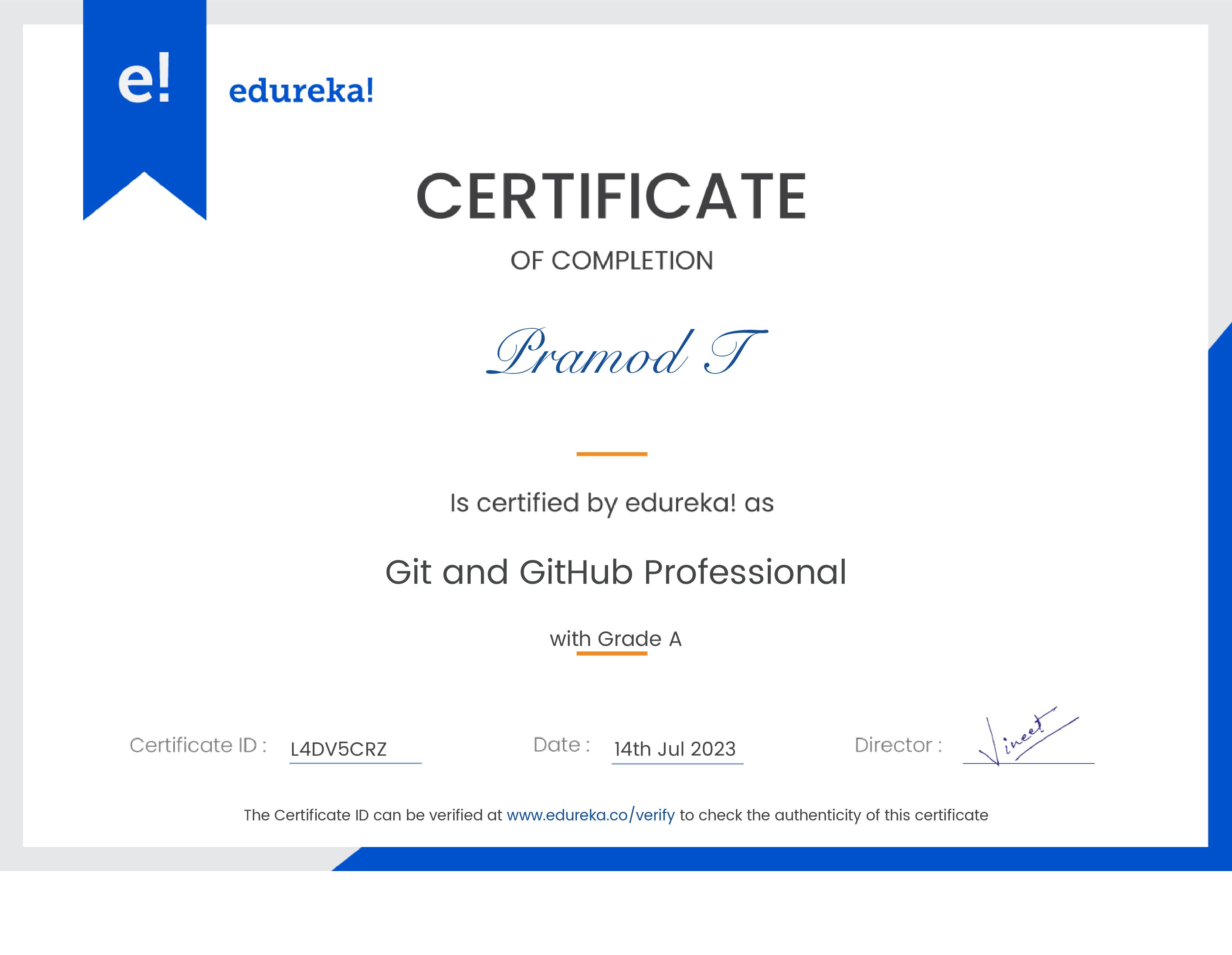certificate!