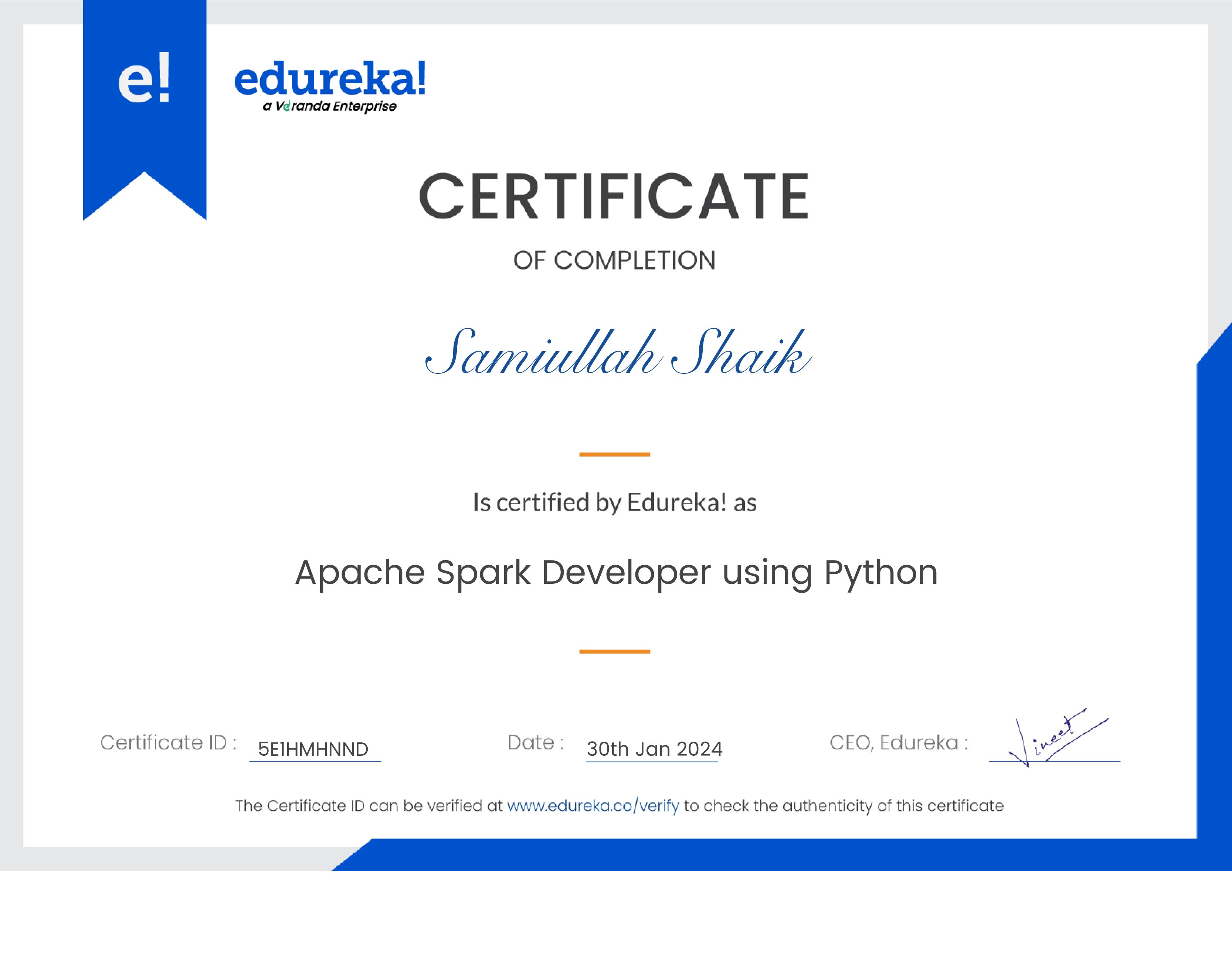 certificate!