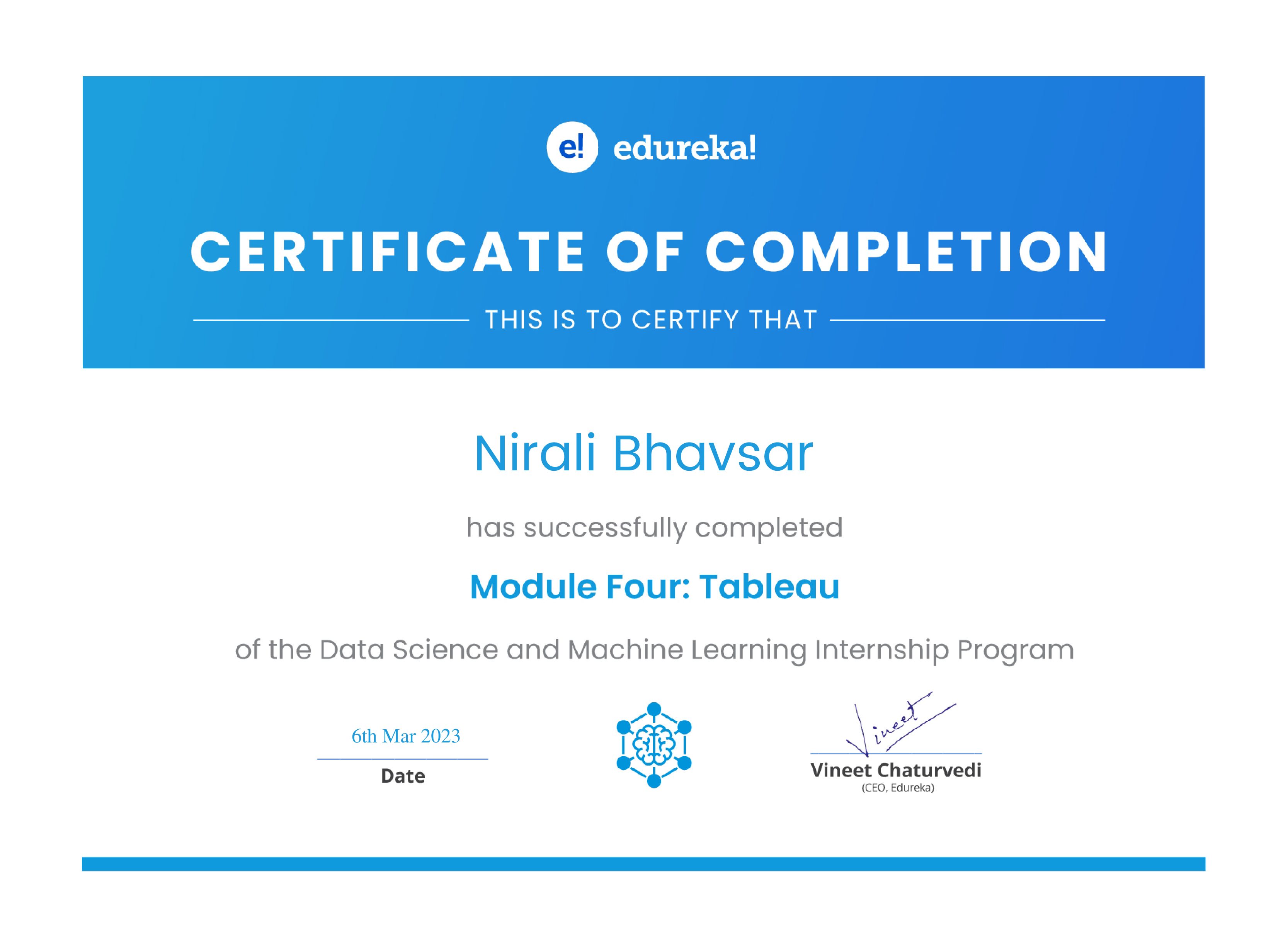 certificate!