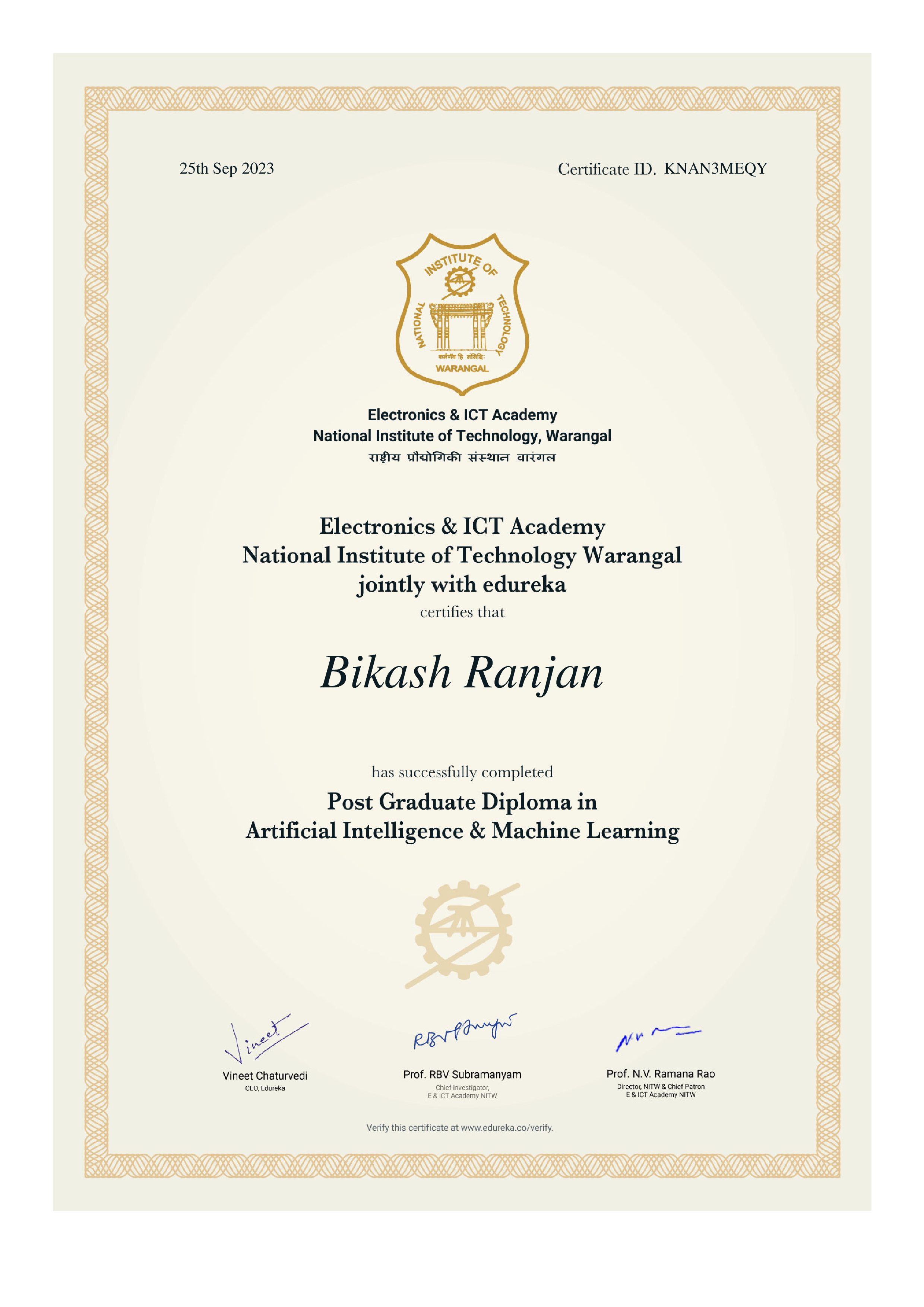 certificate!