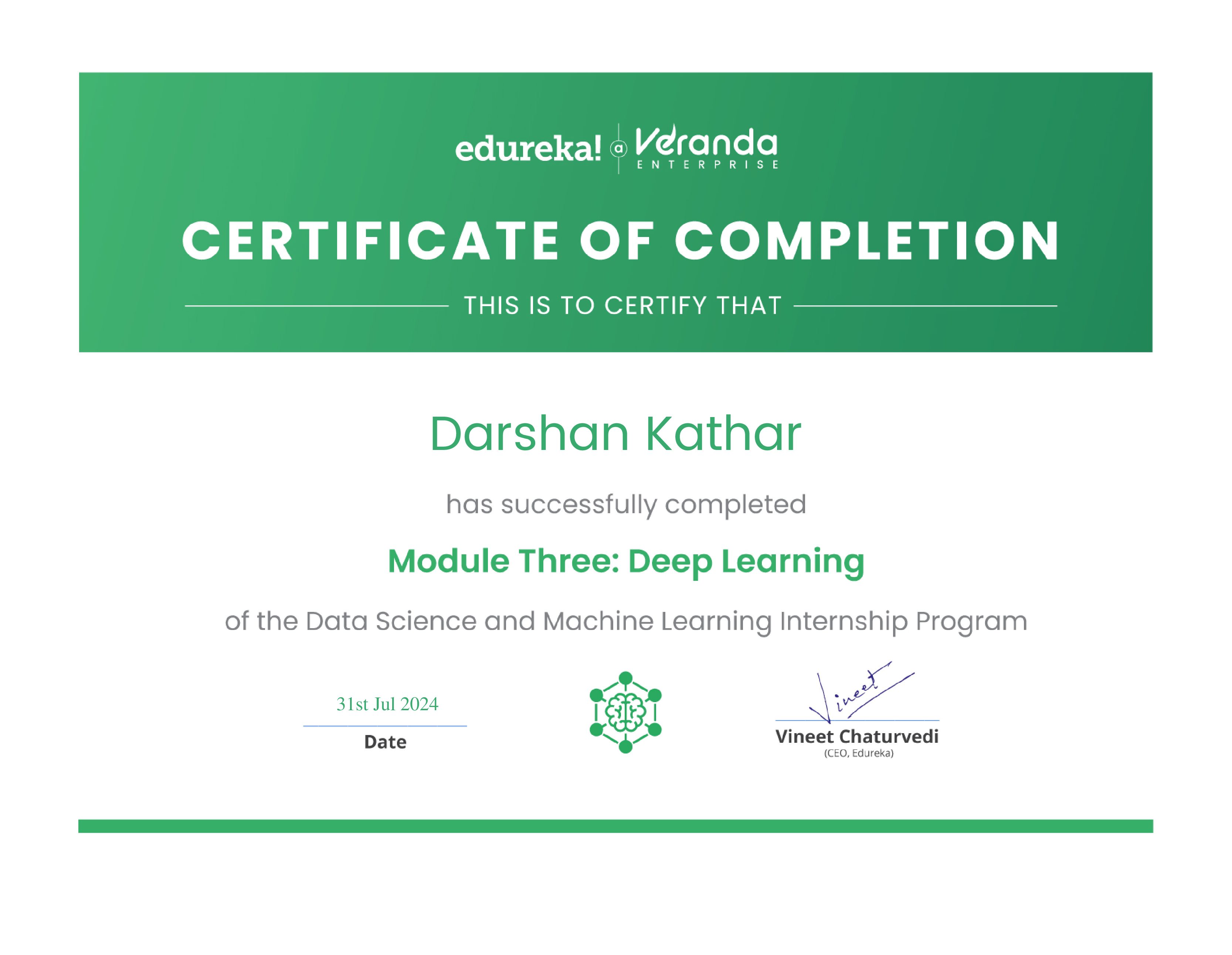 certificate!