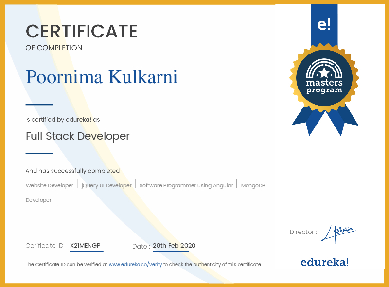 certificate!