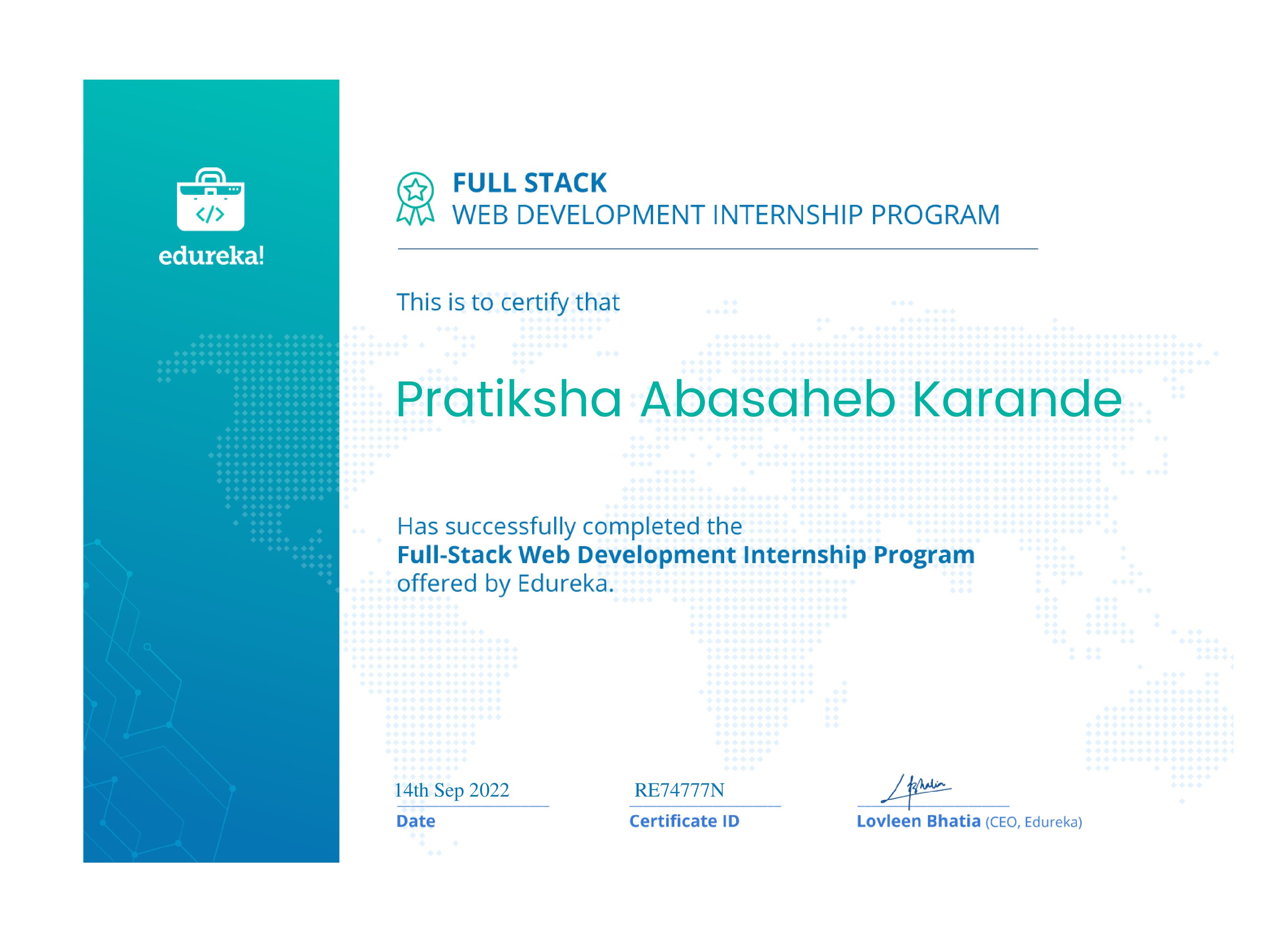 certificate!