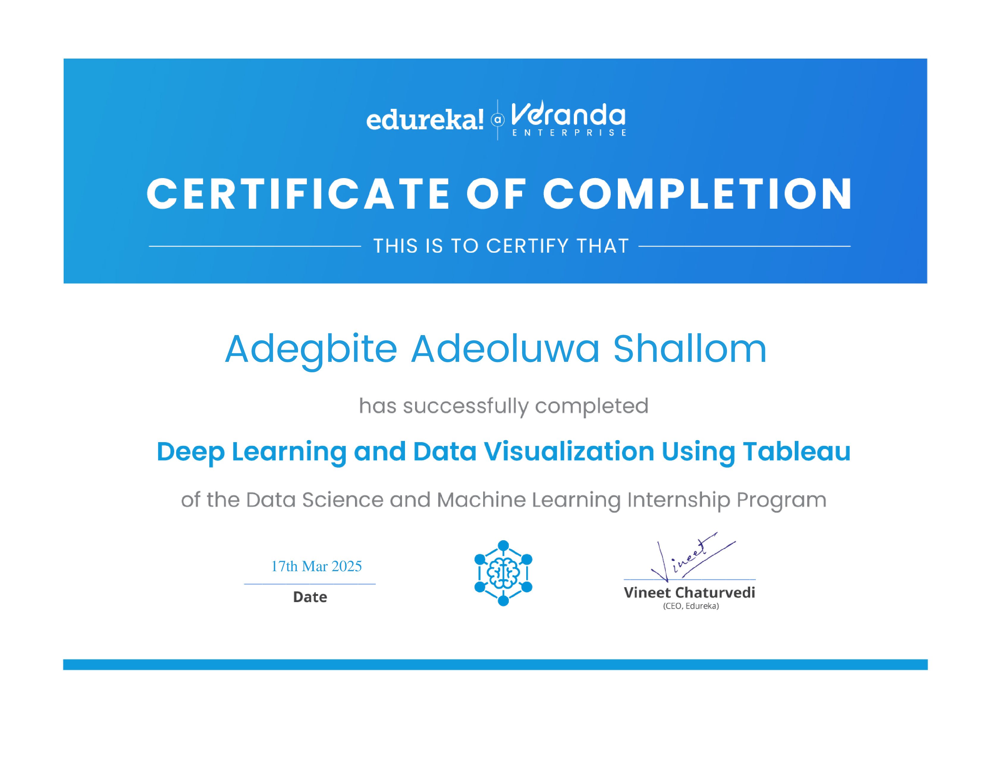 certificate!