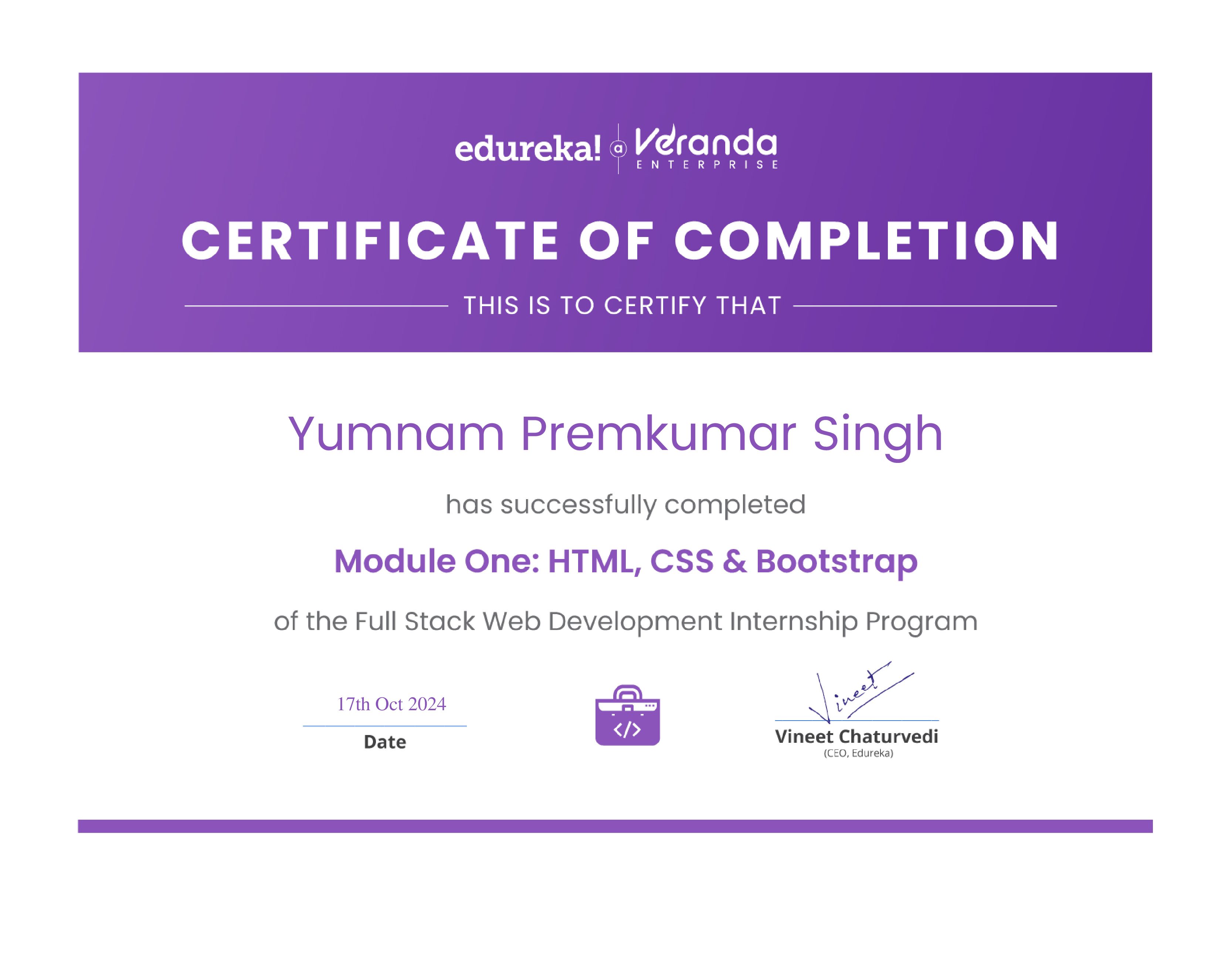 certificate!