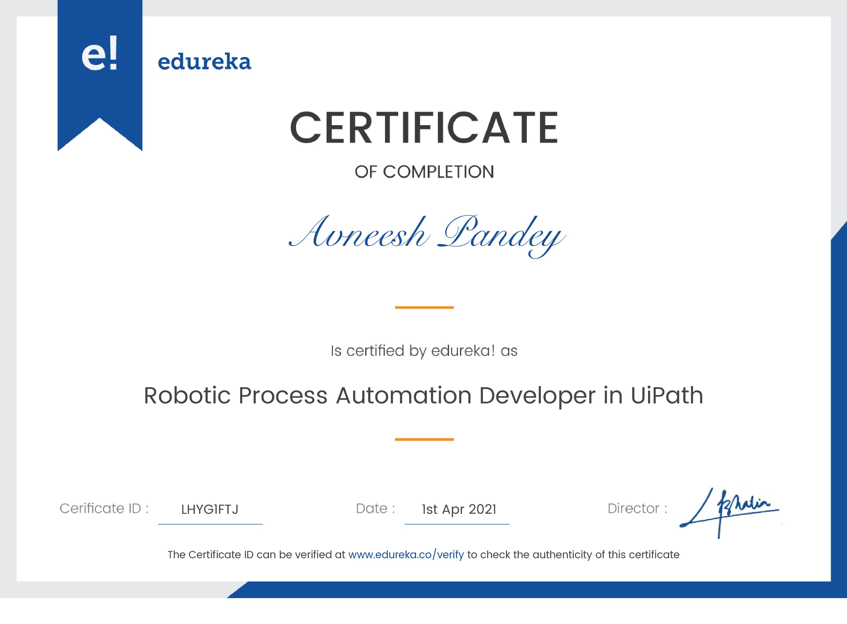 certificate!
