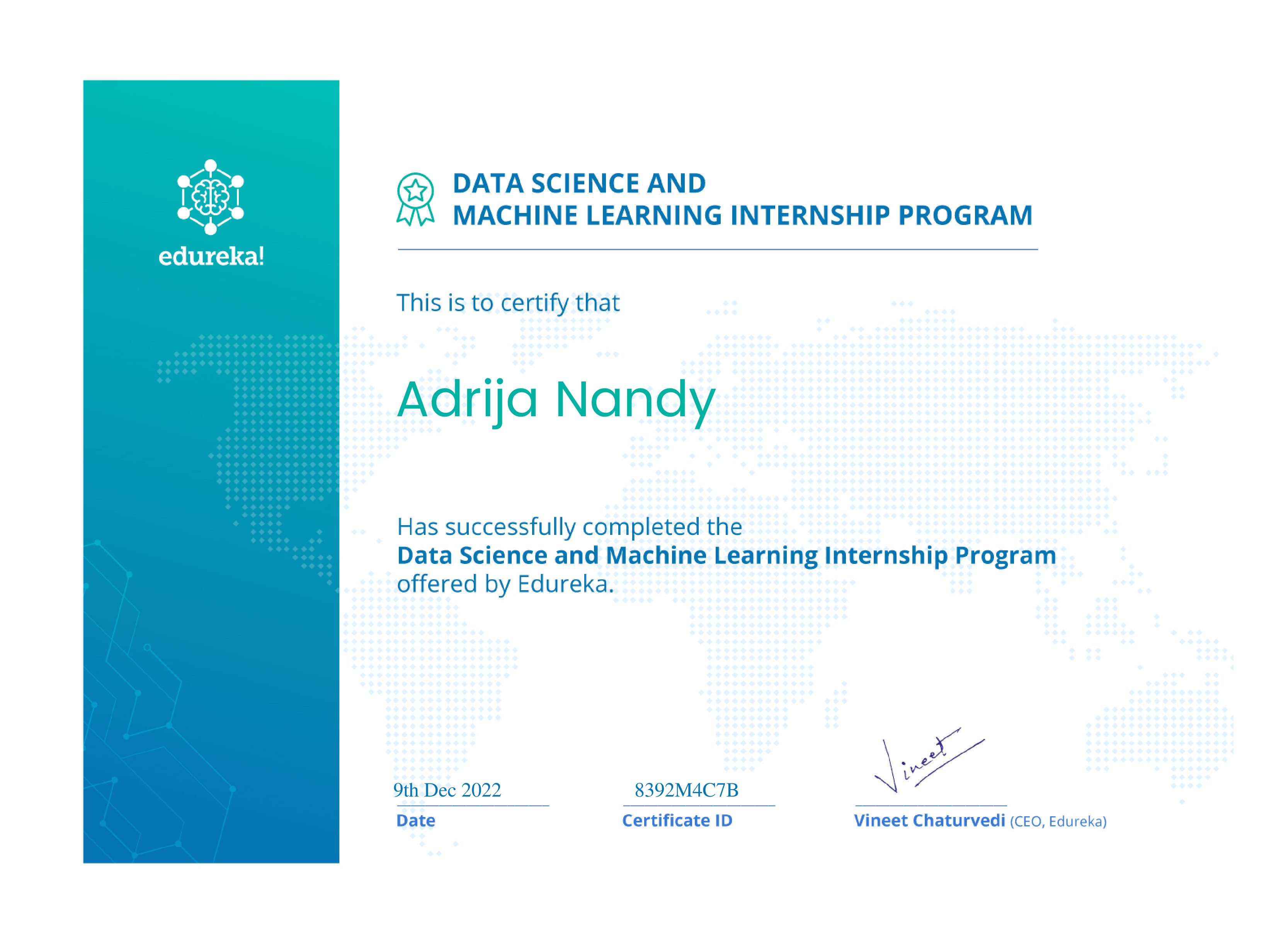 certificate!