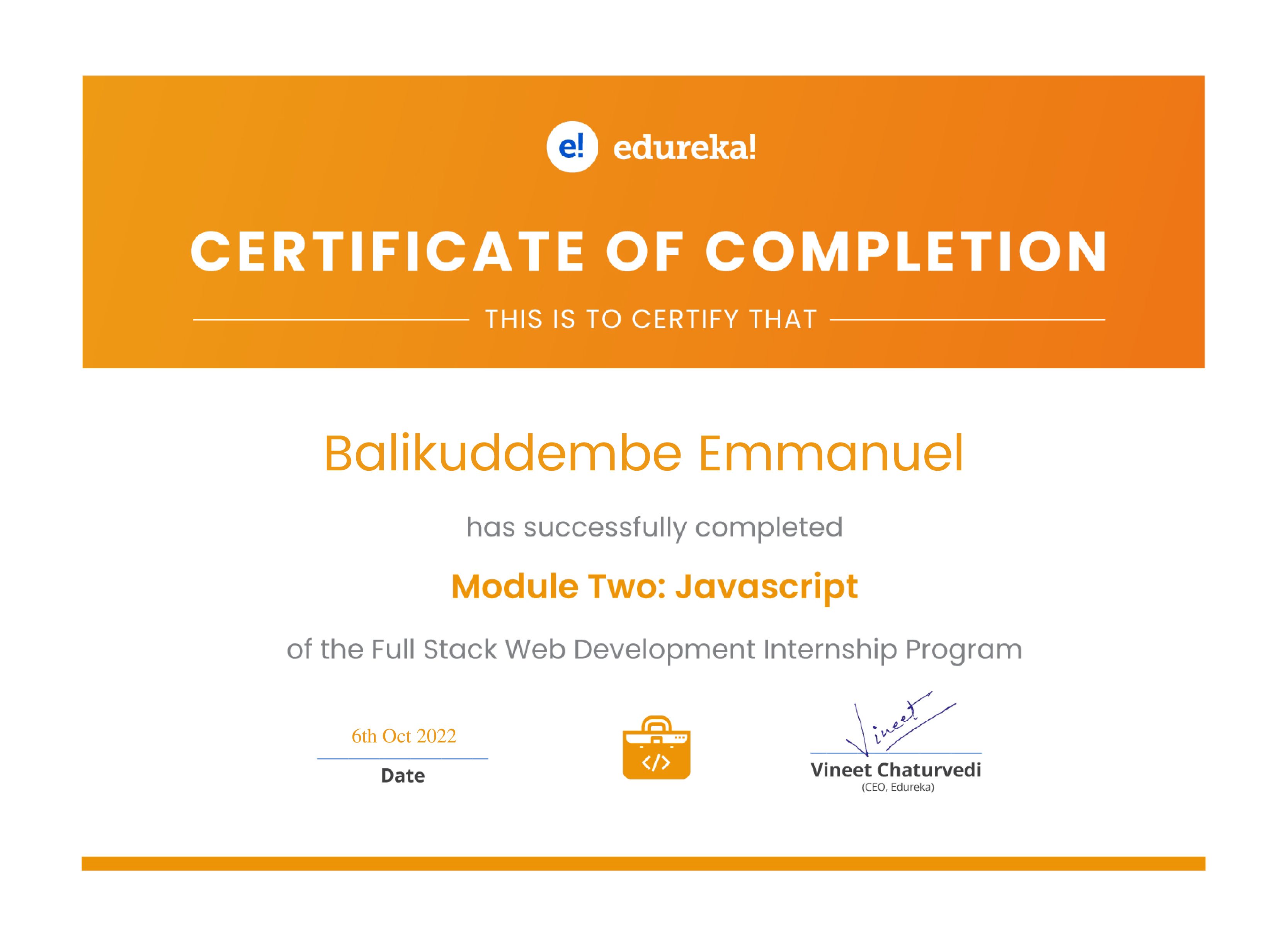 certificate!