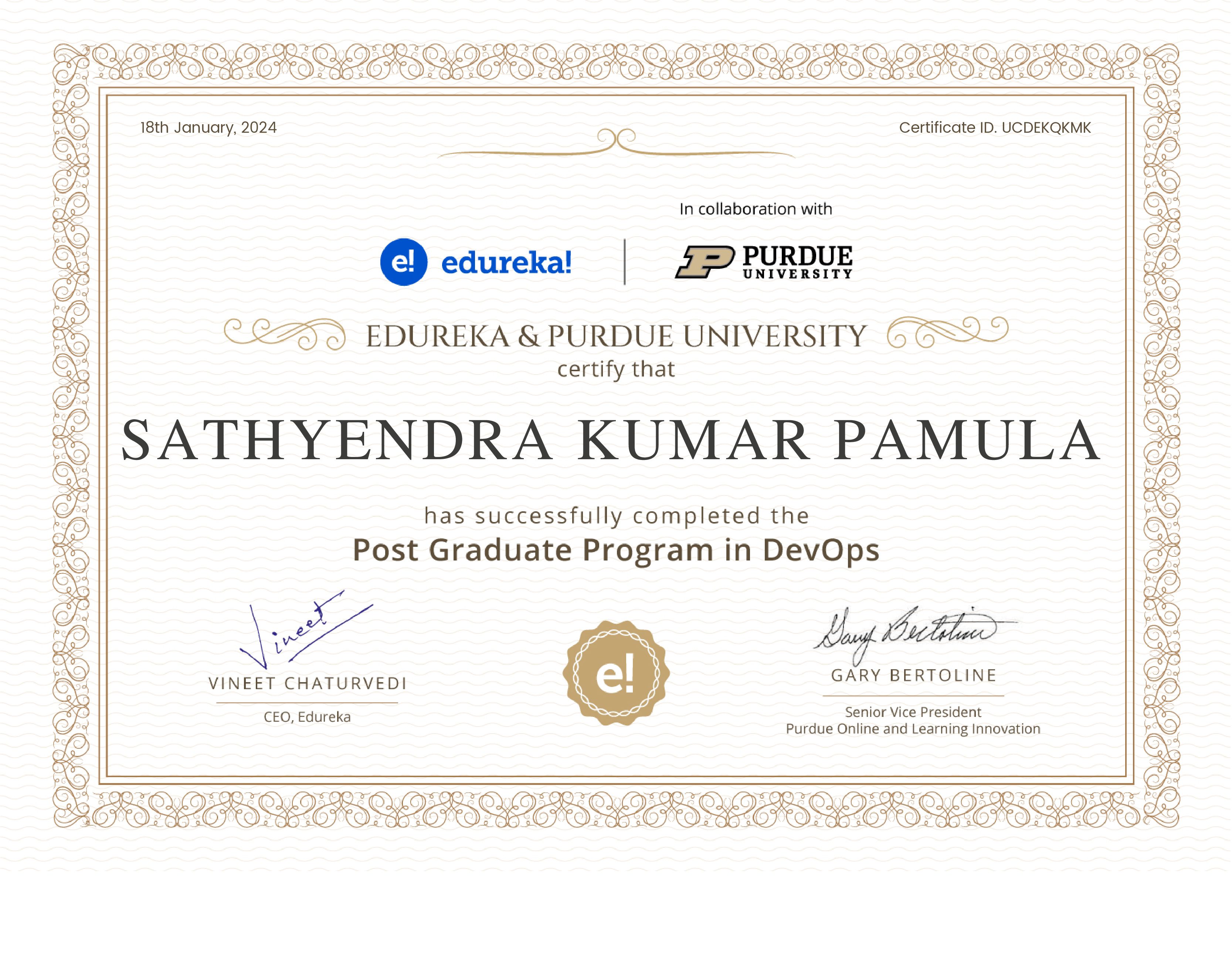 certificate!