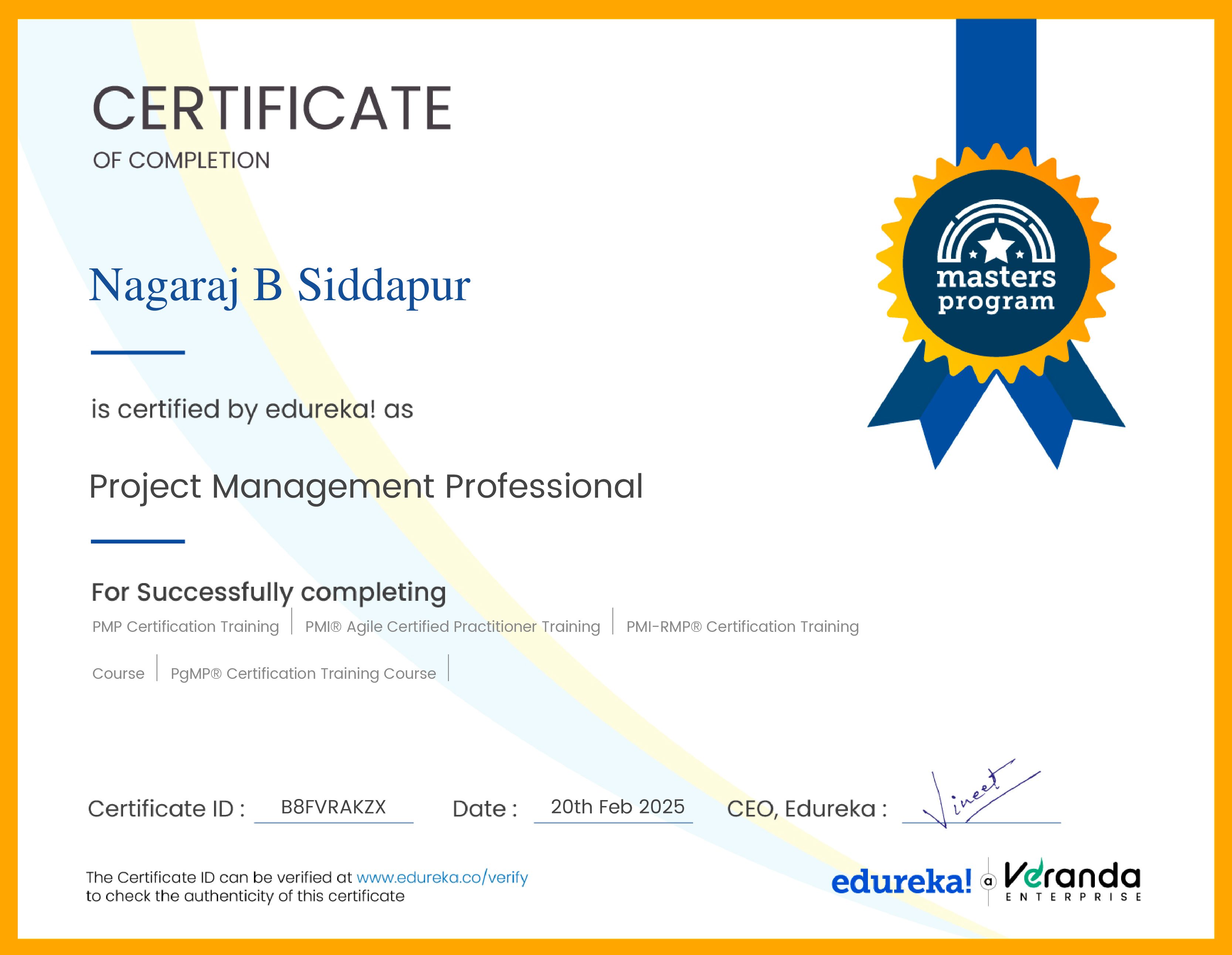 certificate!