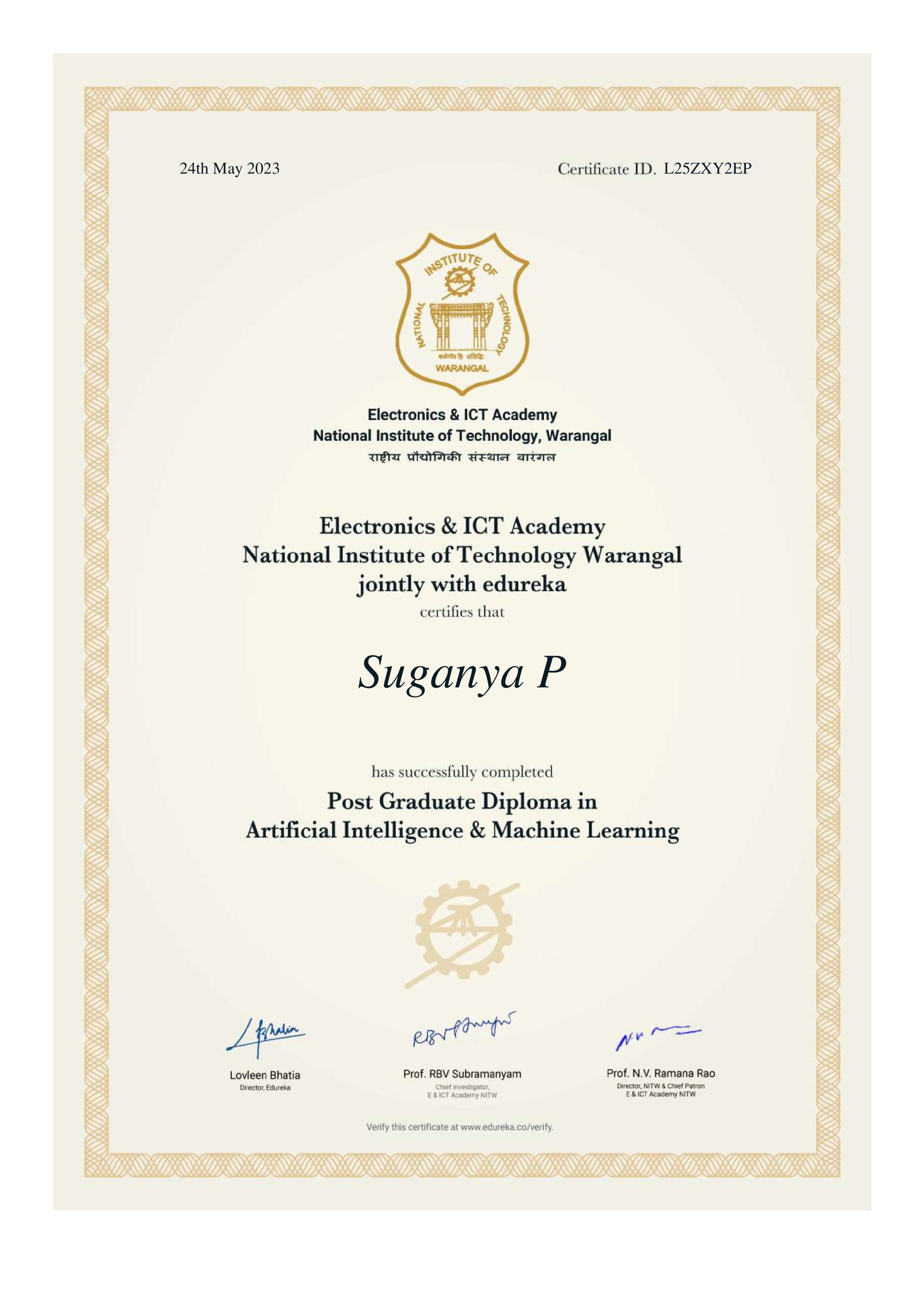 certificate!