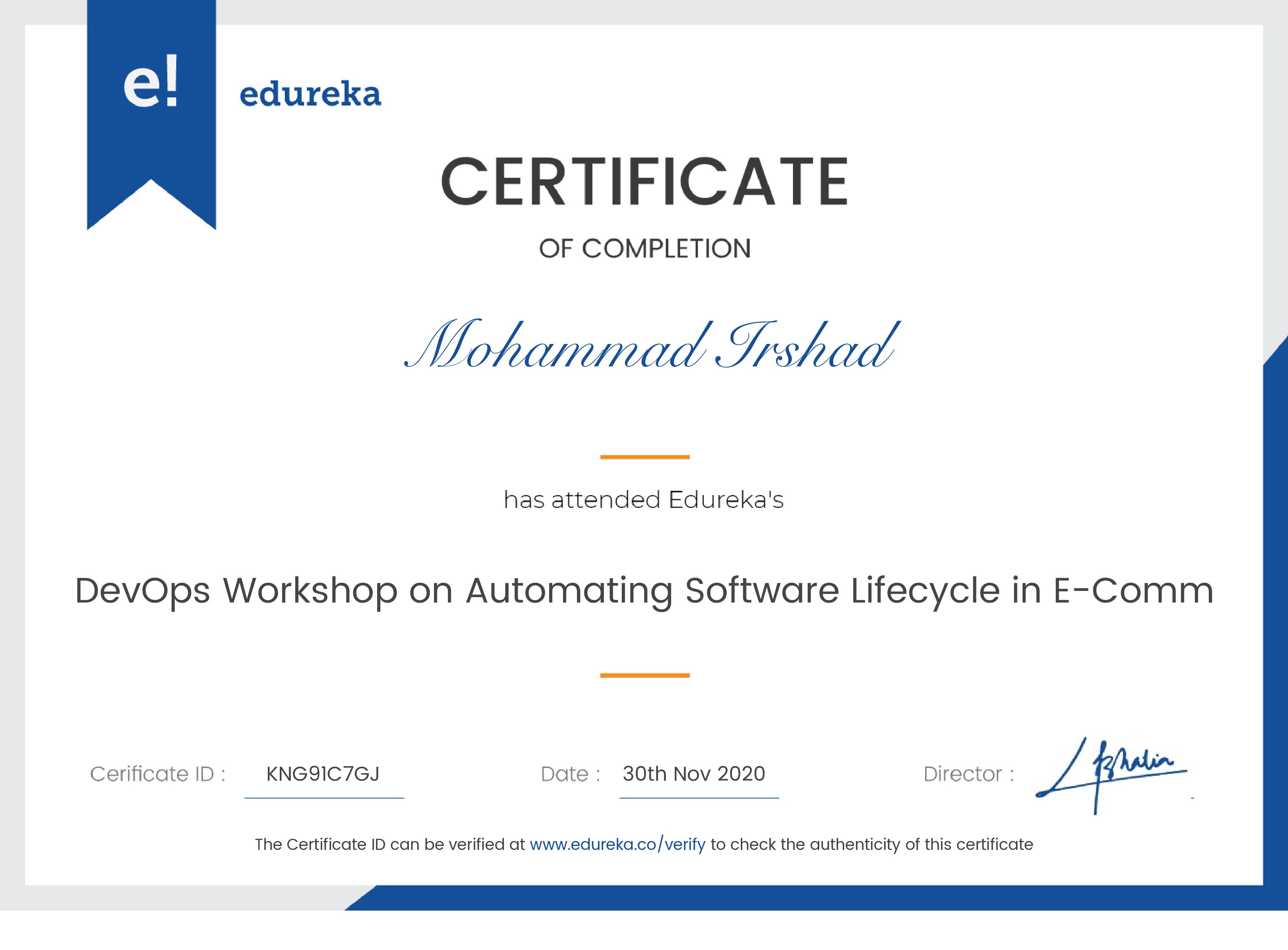 certificate!