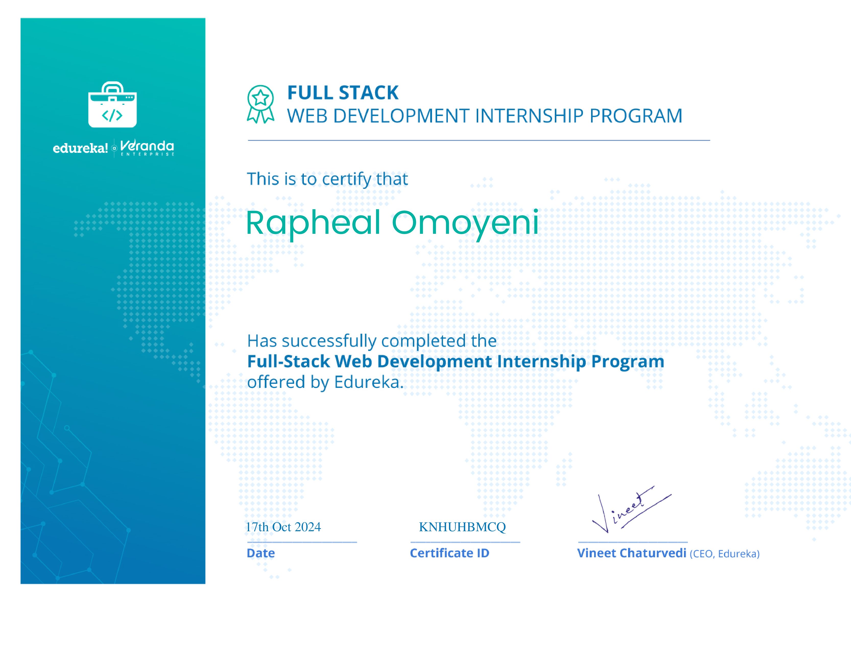 certificate!