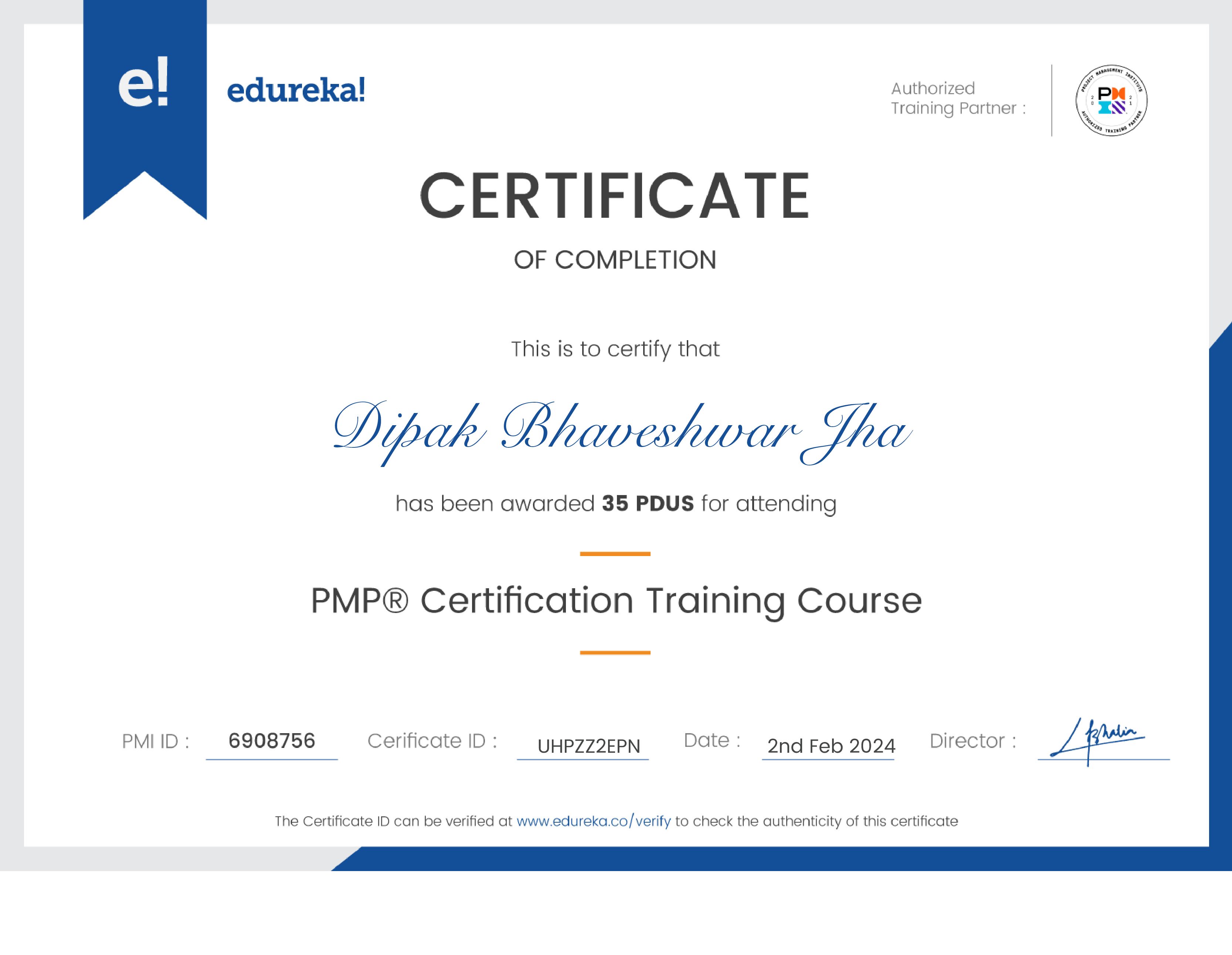 certificate!