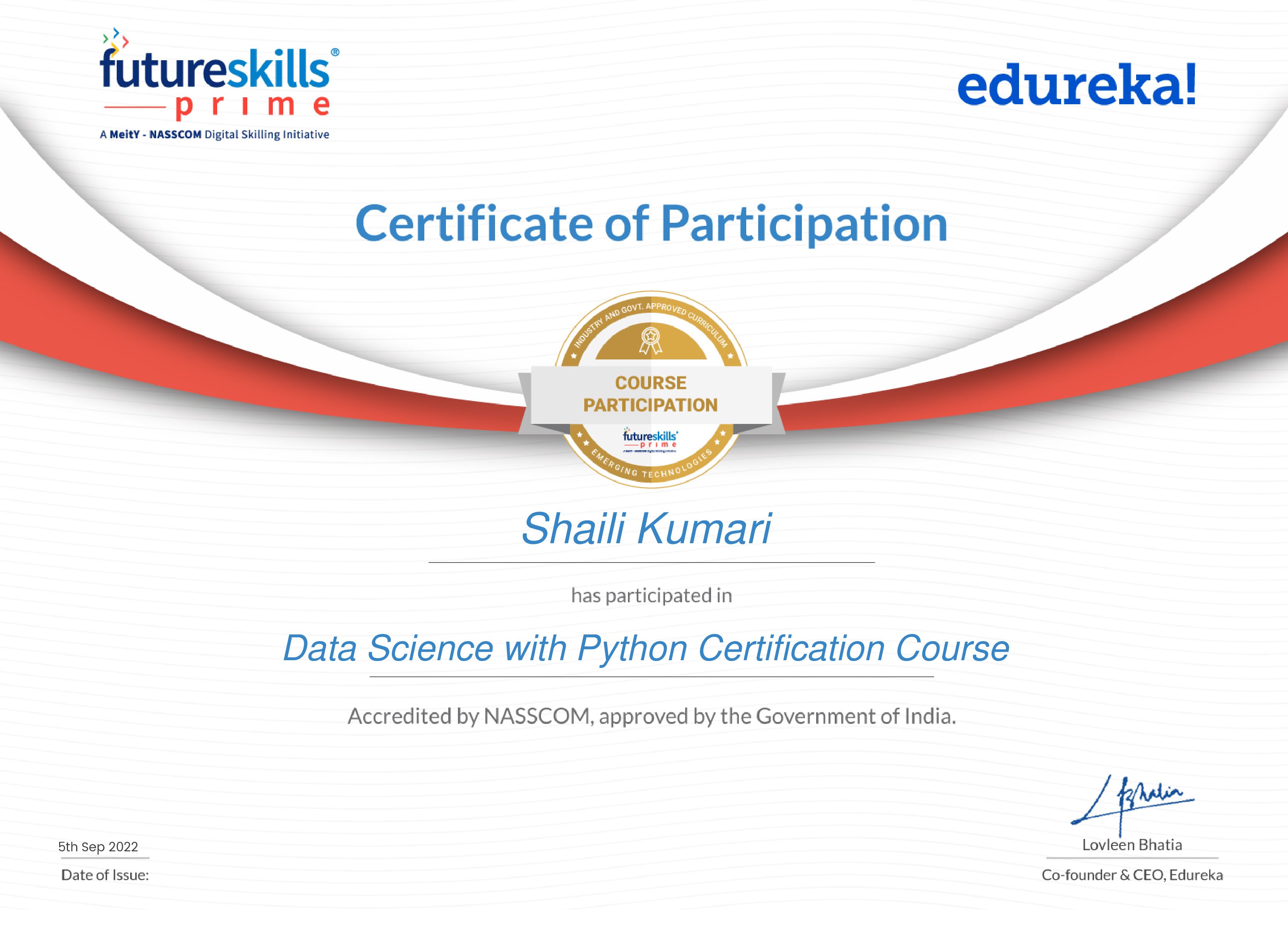 certificate!