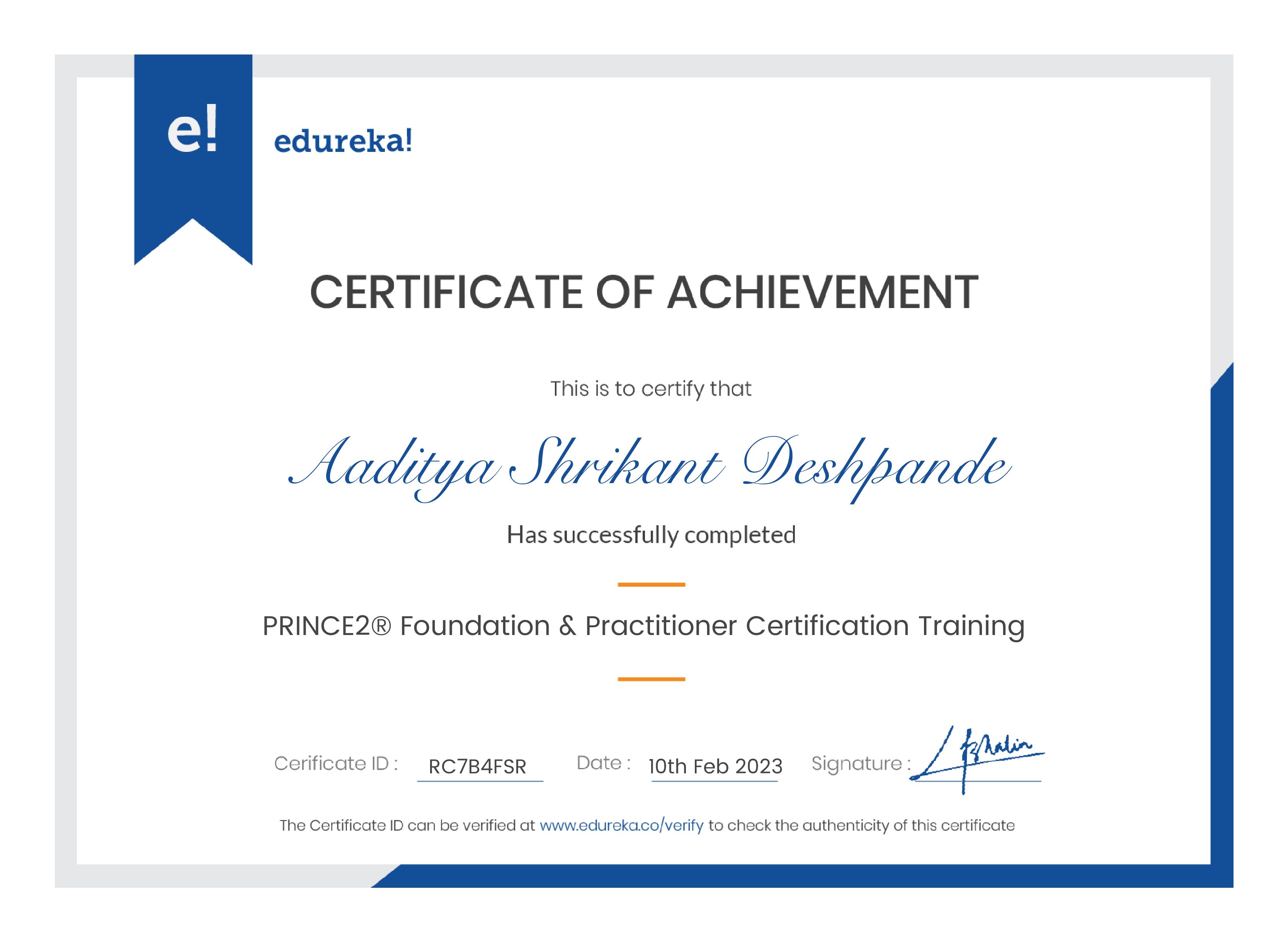 certificate!