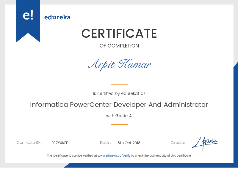 certificate!