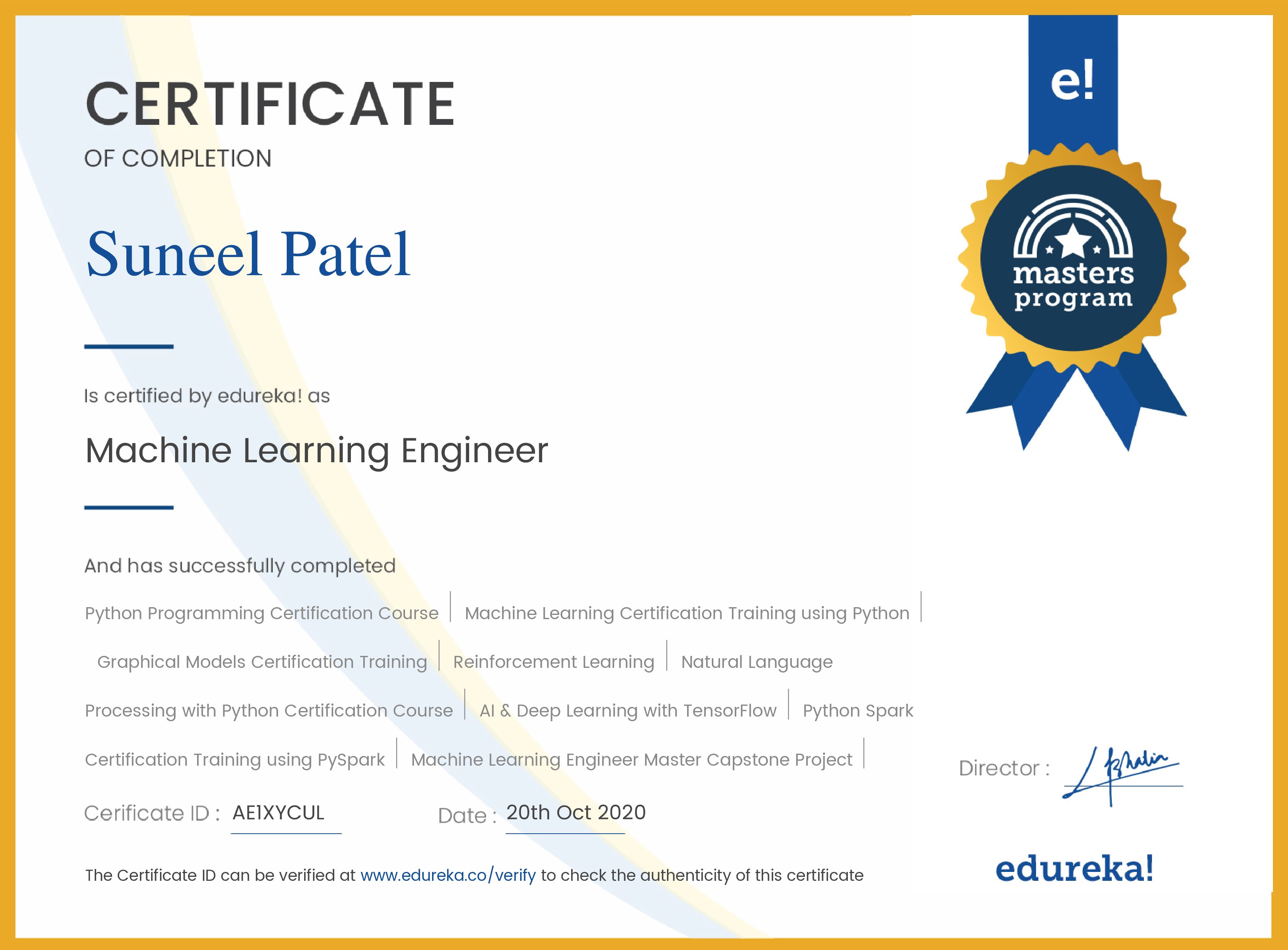 certificate!