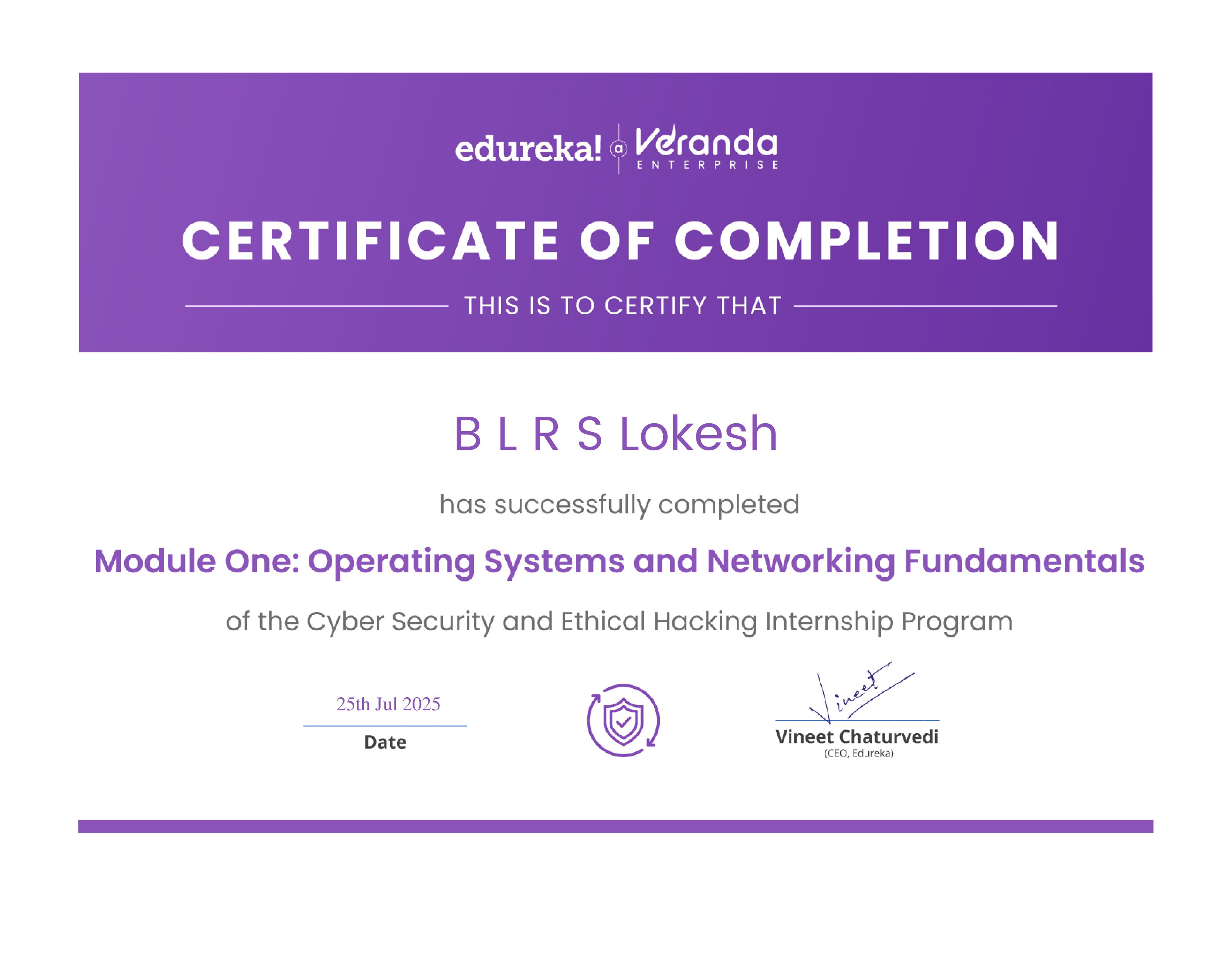 certificate!