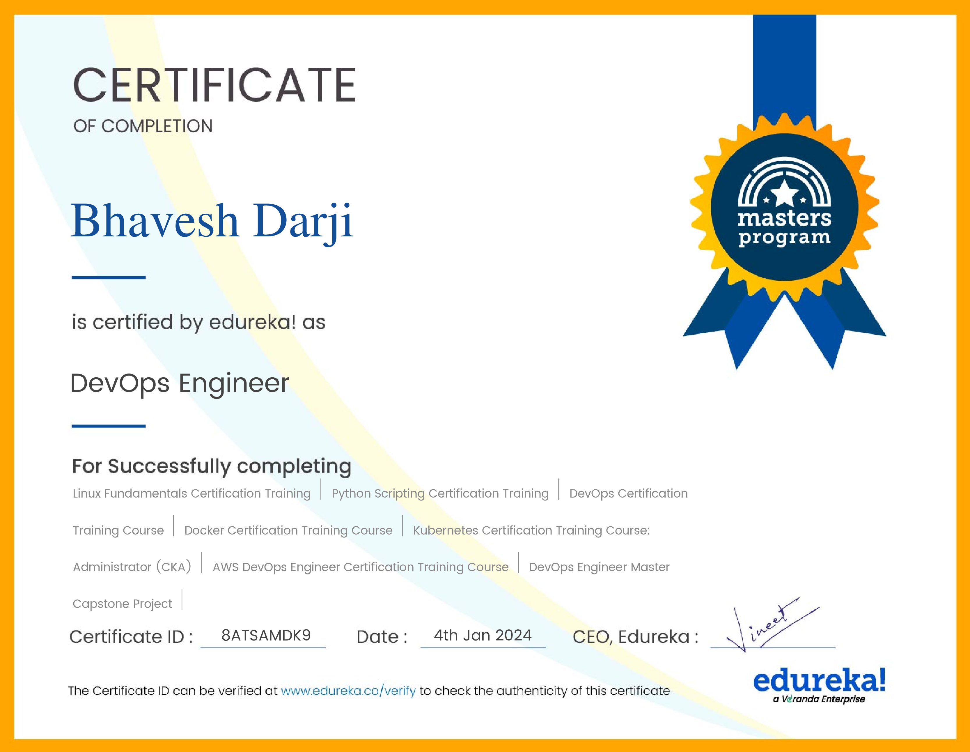 certificate!