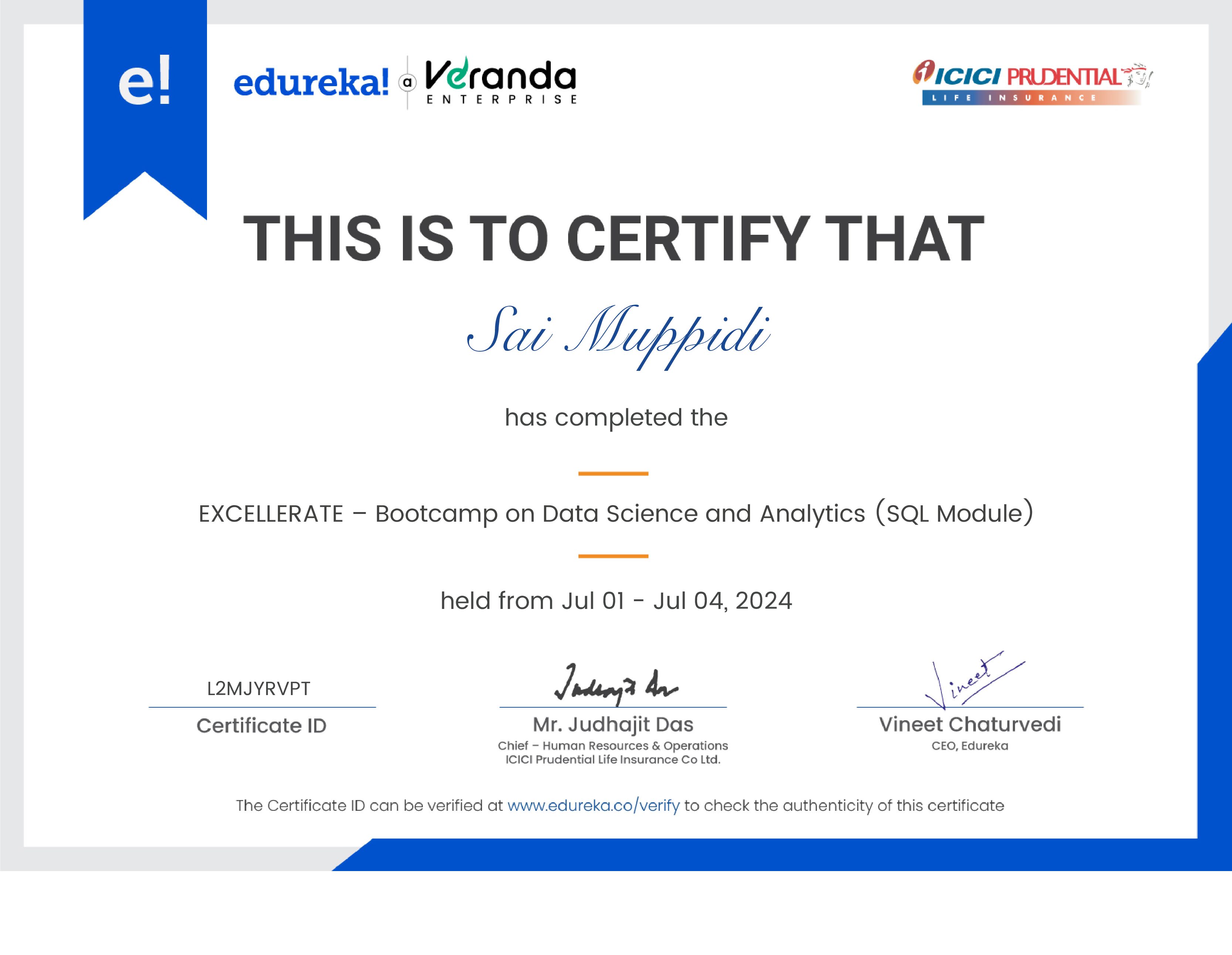 certificate!