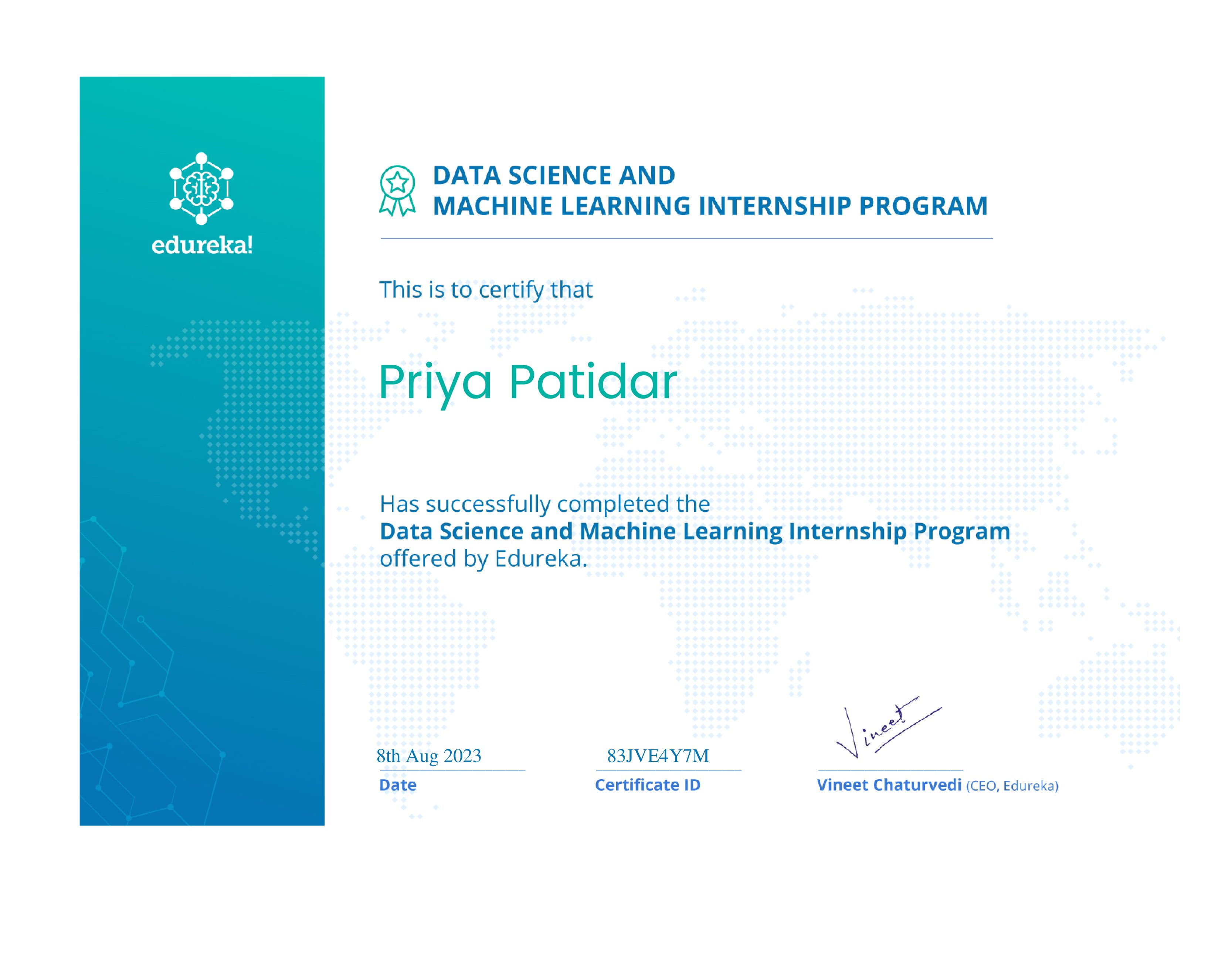 certificate!