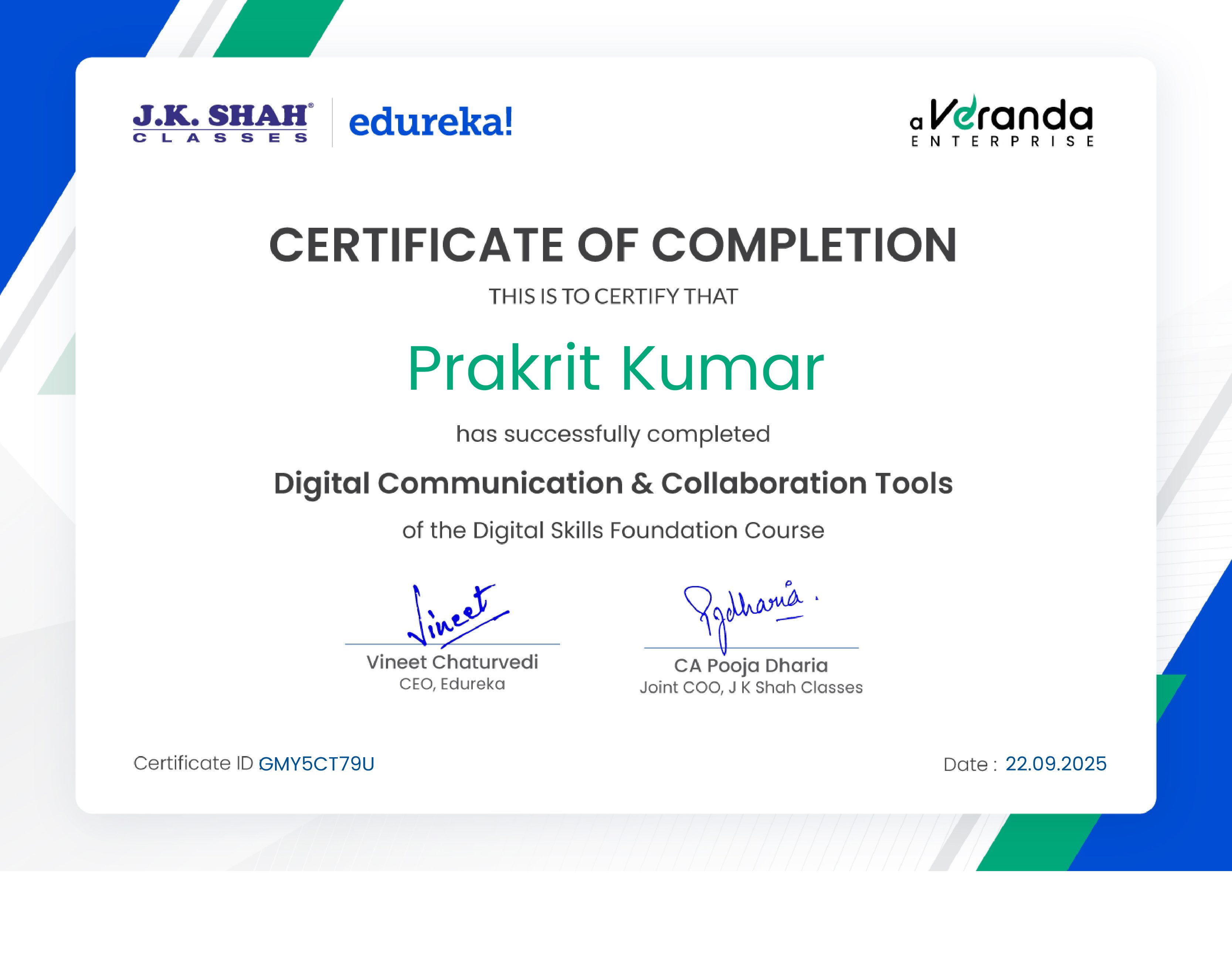 certificate!